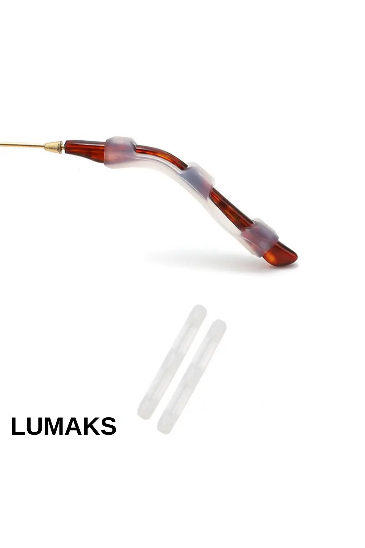 LUMAKS Gözlük sap silikon kulak koruyucu gözlük sapı kulak koruyucu 1 çift şeffaf