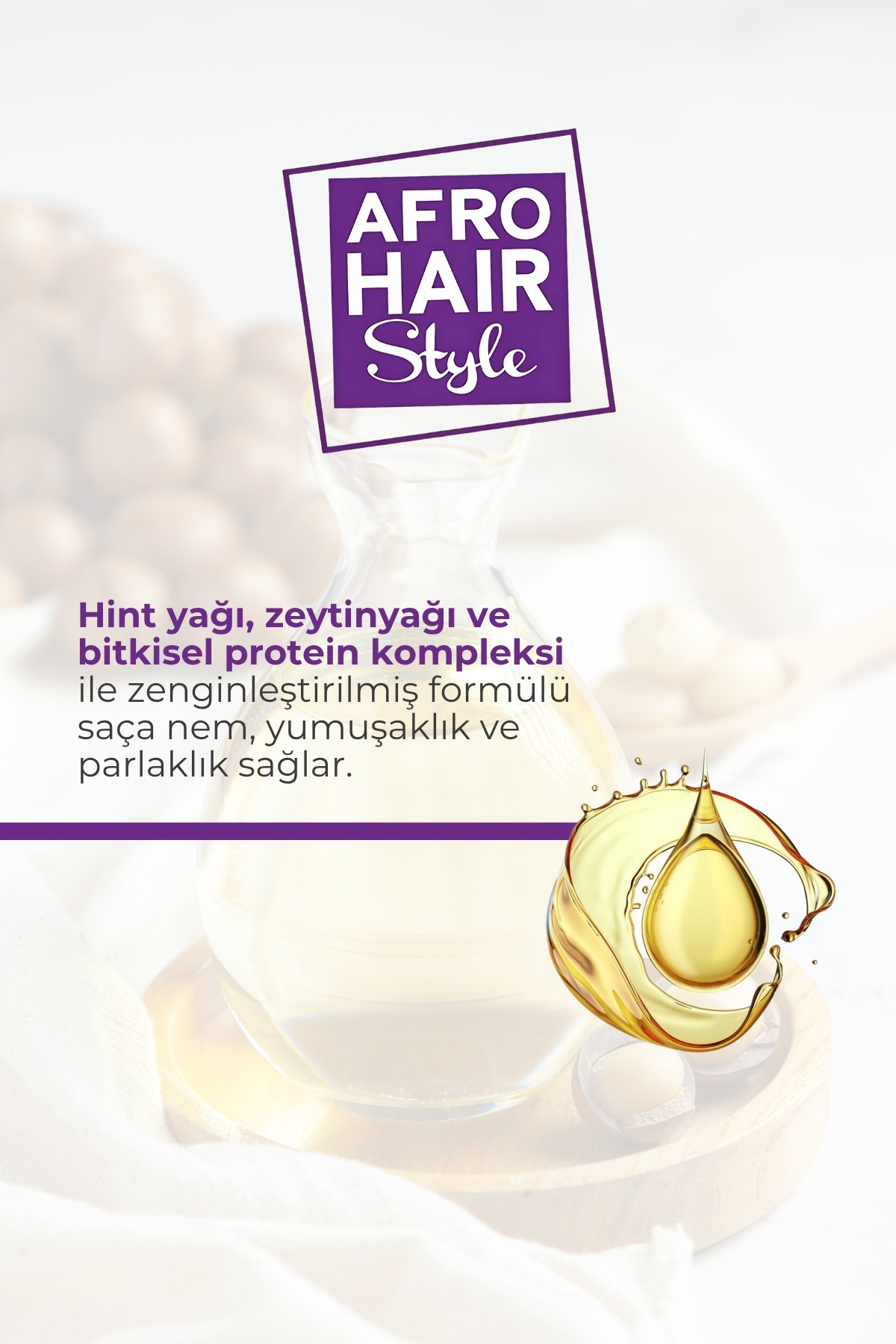 Afro Hair - Afro Kıvırcık Saçlar İçin Nemlendirici Bakım Spreyi 250ml — 876120004026 — تصویر 3 از 4