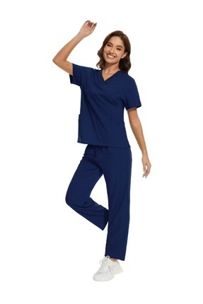 Snow Form Medical Apparel Lacivert Likralı Leke Tutmaz Yarasa Kol Hemşire Ve ...