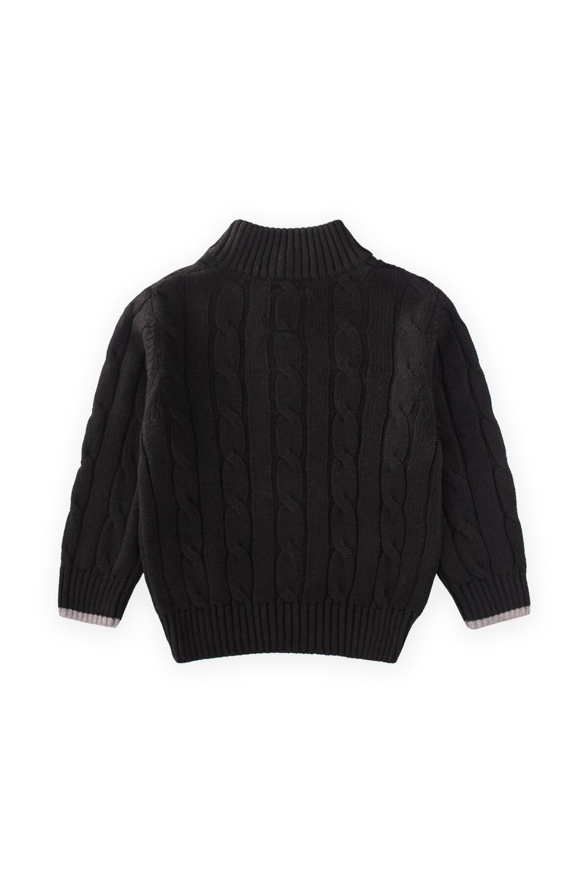 Cigit Saç Örgü Triko Hırka 2-11 Yaş Siyah fotoğrafı 3 (önizleme)