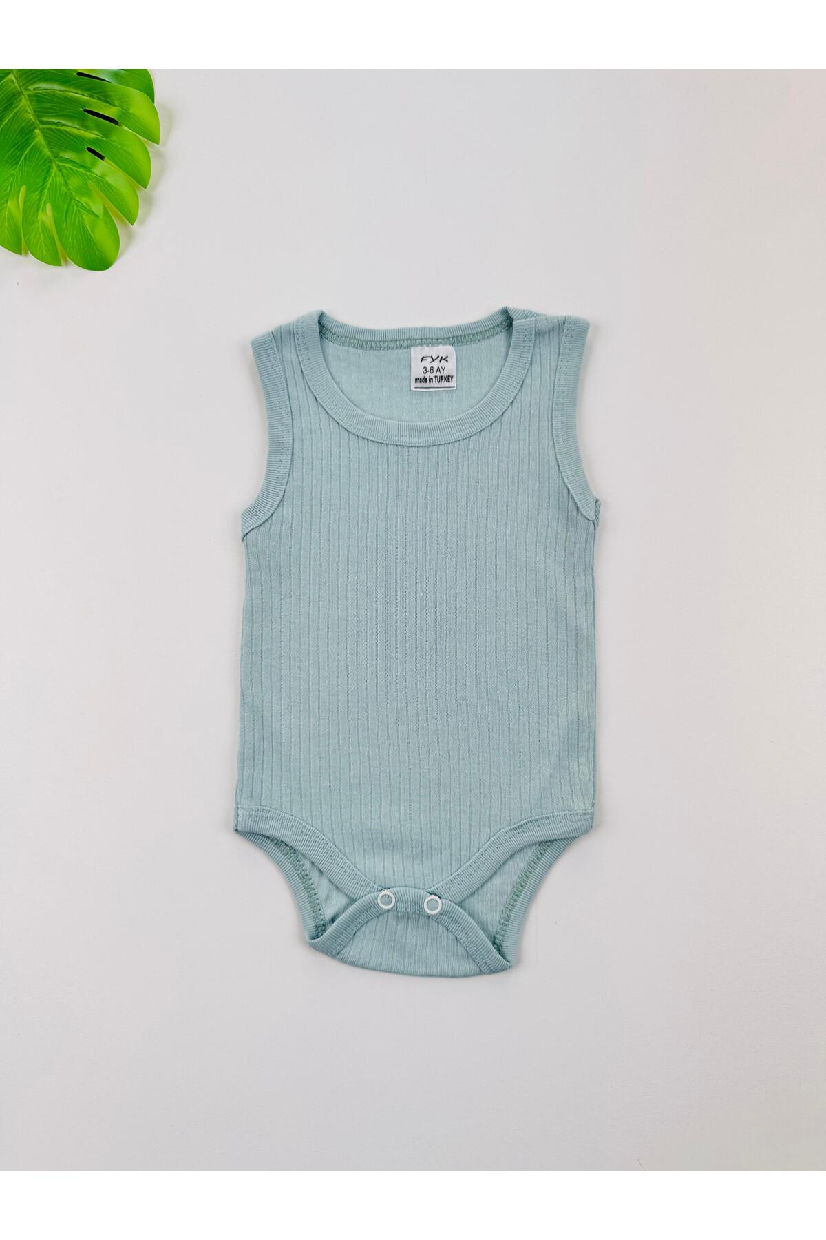 EFU BABY Tekli Fitilli Askılı Bebek Atlet Body Zıbın fotoğrafı 2 (önizleme)