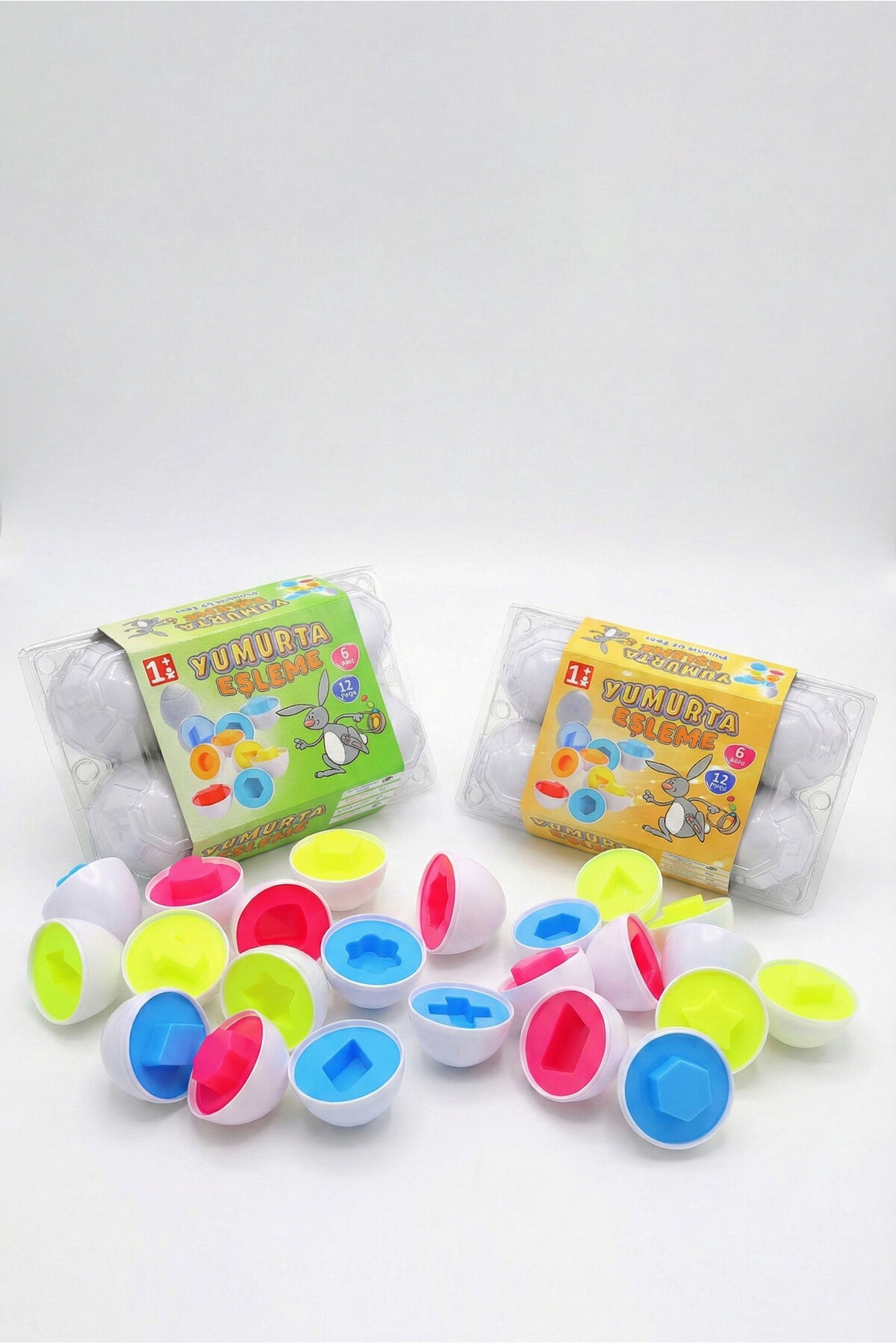 M&H 12'li Yumurta Eşleme Oyunu - Renk ve Şekil Öğreten Montessori Bultak Zeka Oyunu (24 Parça) fotoğrafı 4 (önizleme)