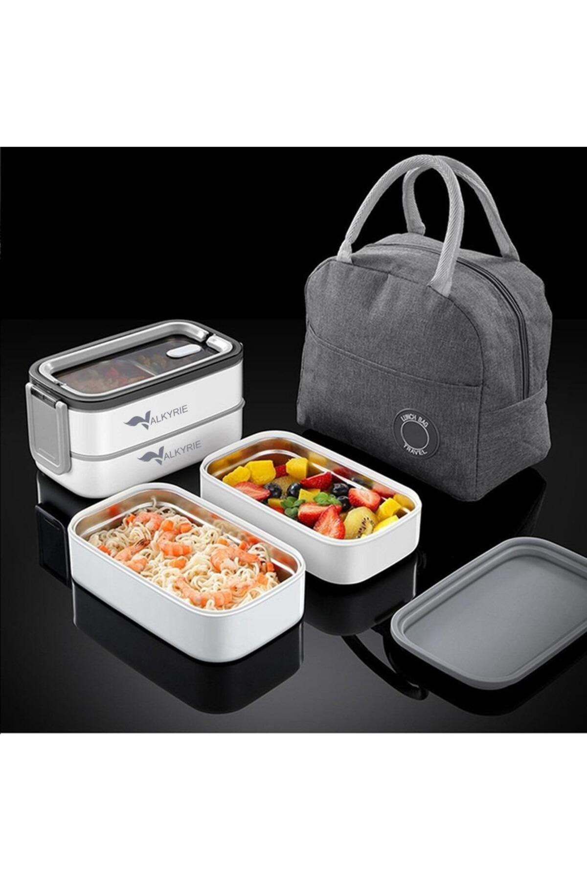 valkyrie 1350 ml Termal Yemek Kabı Seti – Çelik Bölmeli Sızdırmaz