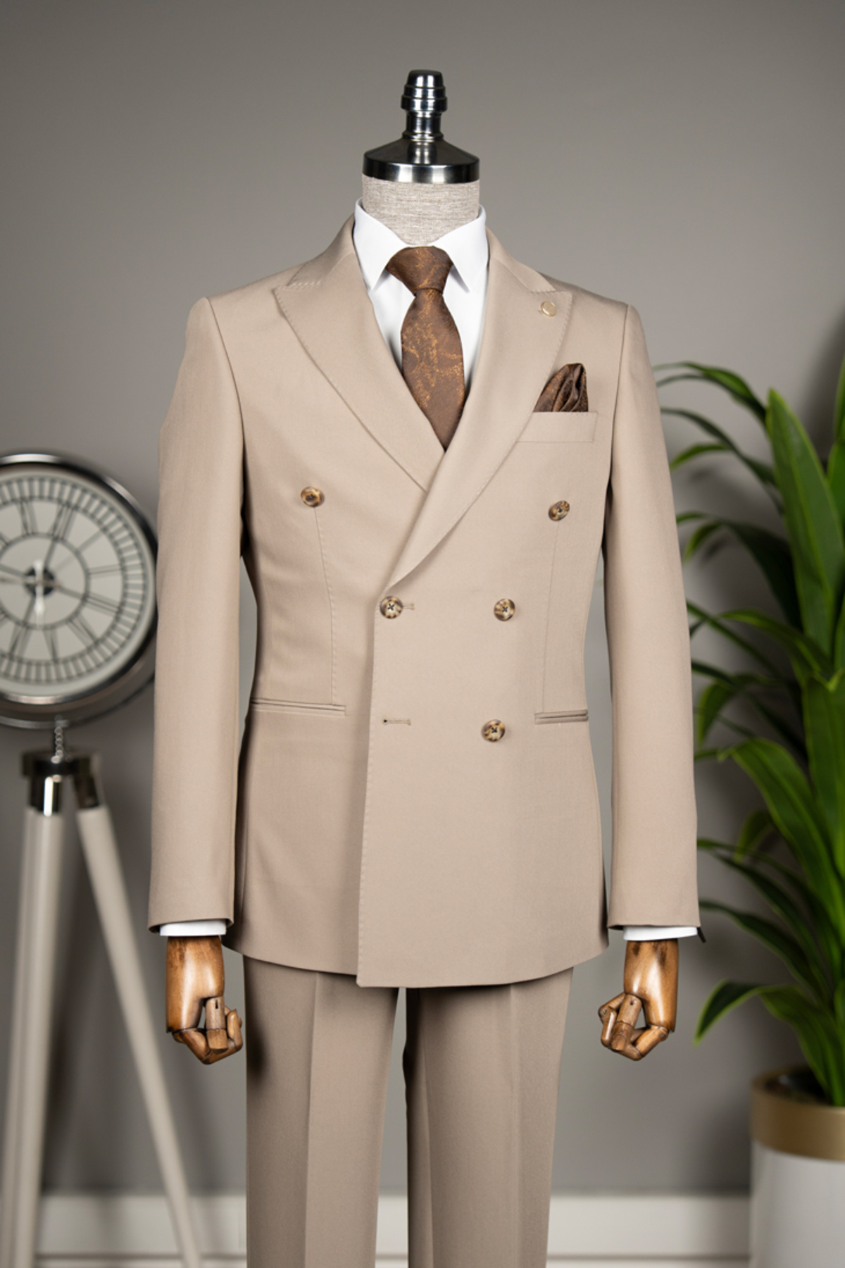 Terzi Ayhan Kruvaze Takım Elbise –SlimFit 1 beden büyük tercih ediniz. — رنگارنگ T04-LTD1102 — تصویر 3 از 6