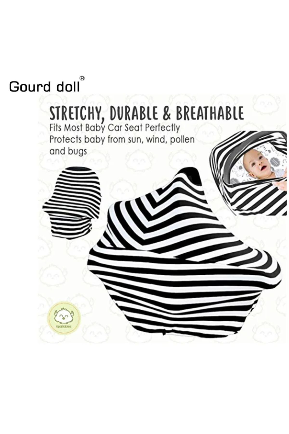 HALZEY Çok Amaçlı Emzirme örtüsü, Puset Örtüsü, Bebek arabası Örtüsü fotoğrafı 4 (önizleme)