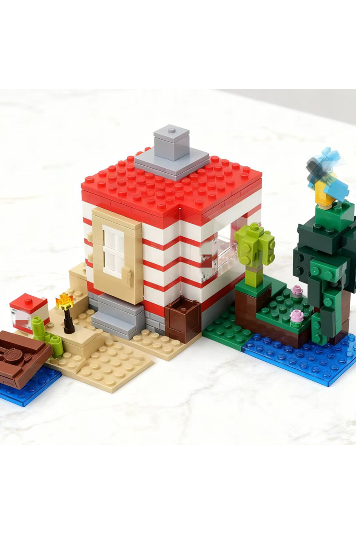 بدون جعبه ۲۸۷ تکه ۴ مینی‌فیگور سازگار با MOC شخص ثالث مجموعه بلوک‌های ساختنی سری My Pixel World TN