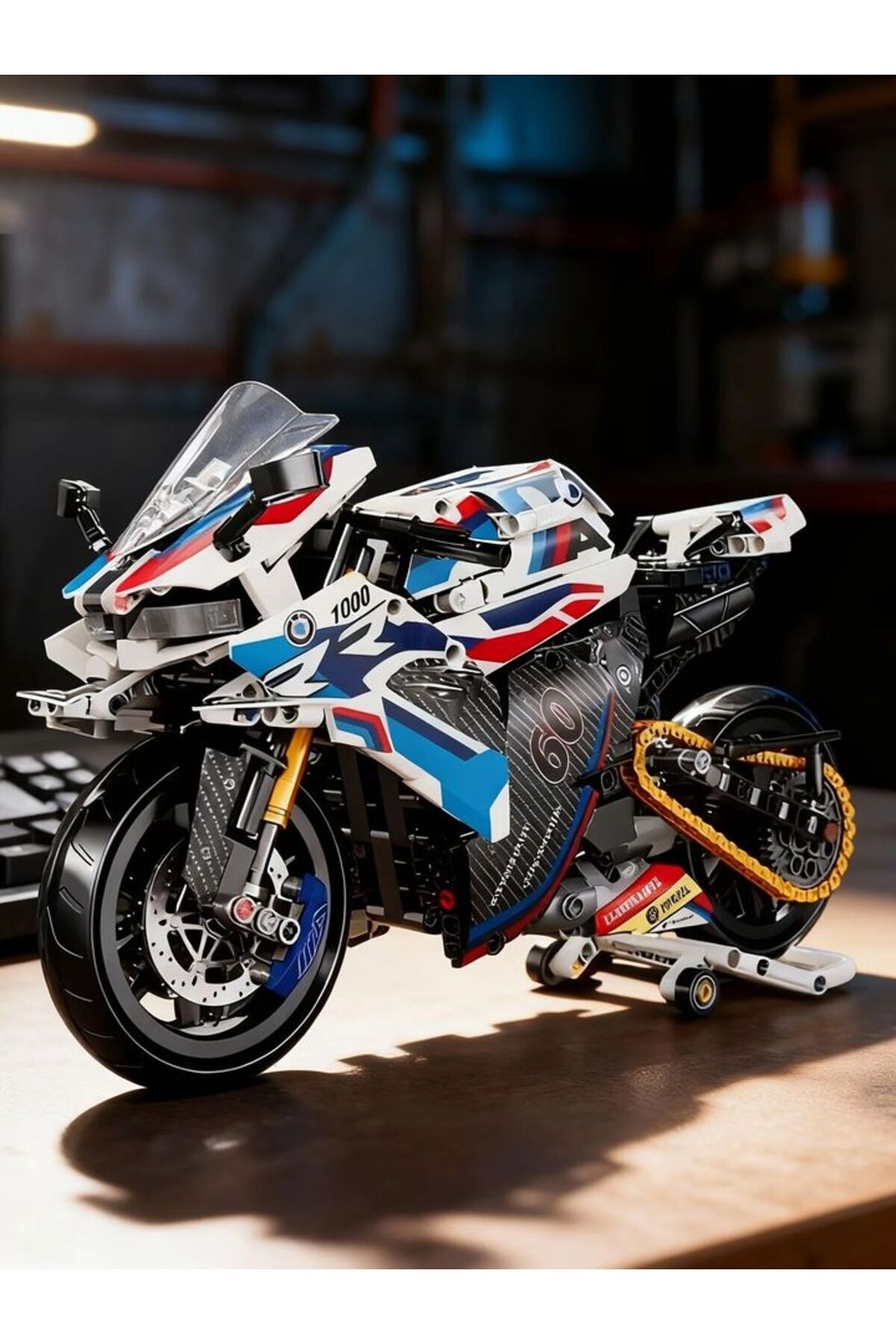 M 1:8 مجموعه بلوکهای ساختمانی موتورسیکلت، کیت مدل سوپر موتوربایک، مسابقهای فنی، اسباببازیهای مونتاژشده برای کودکان.