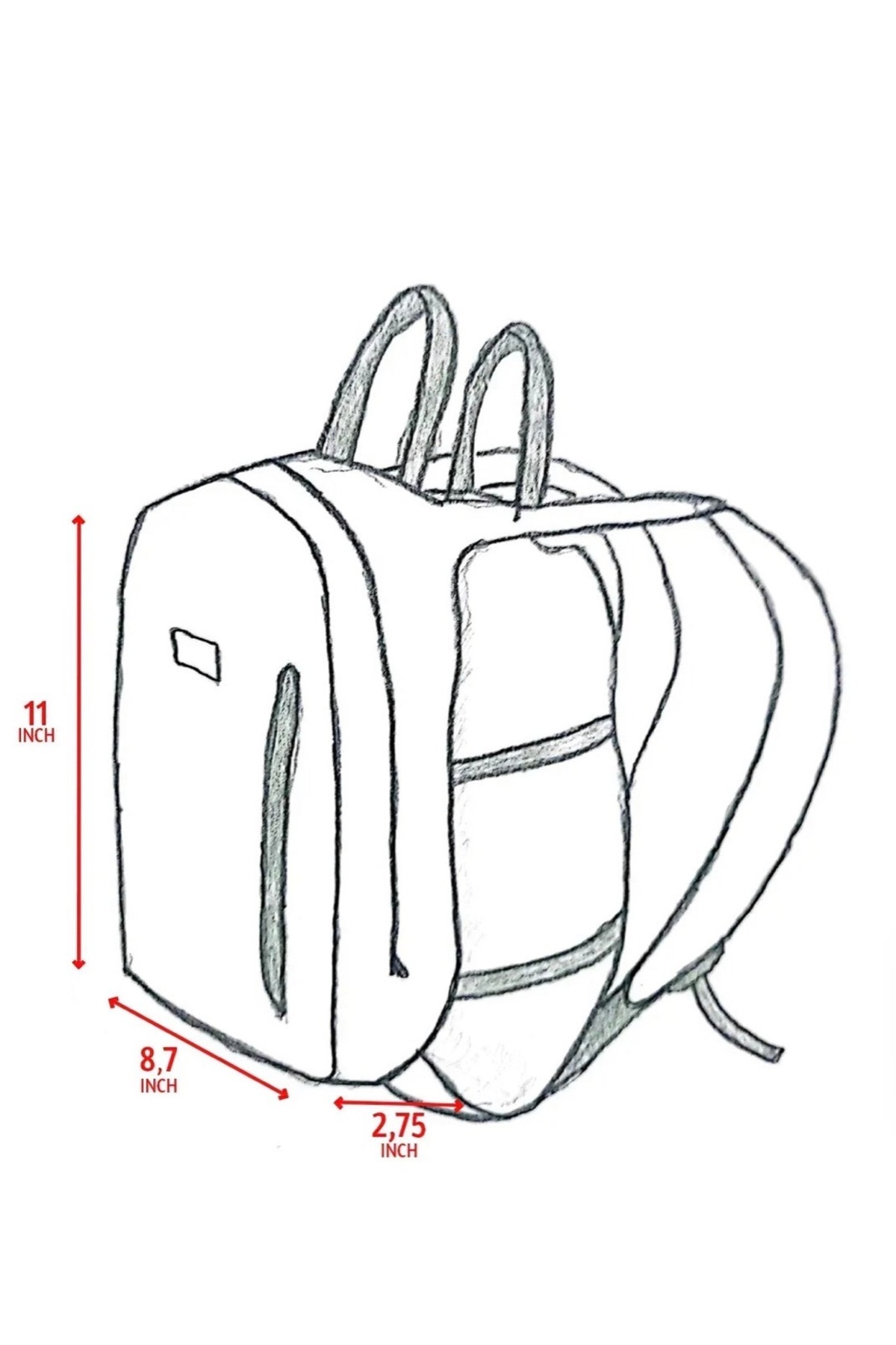 Ucuz Depo Popin’jo Paten Sırt Çantası (Turuncu) fotoğrafı 3 (önizleme)