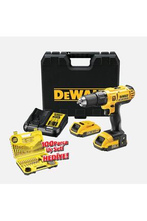 Dewalt Dcd776D2-Tr 18V 2 Ah Li-İon Şarjlı Darbeli Matkap(100 Parça Uç Seti He...