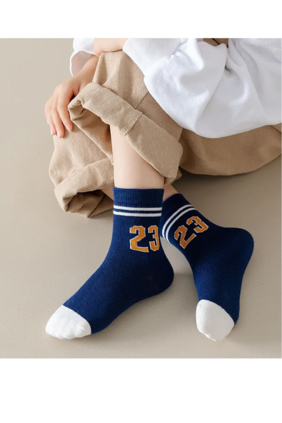 Hobins Sportswear & Company 10'çift Bebek & Çocuk Lüx Çorap Günlük Kullanıma Uygun Nefes Alabilen Dört Mevsim Okul Çorabı fotoğrafı 7 (önizleme)