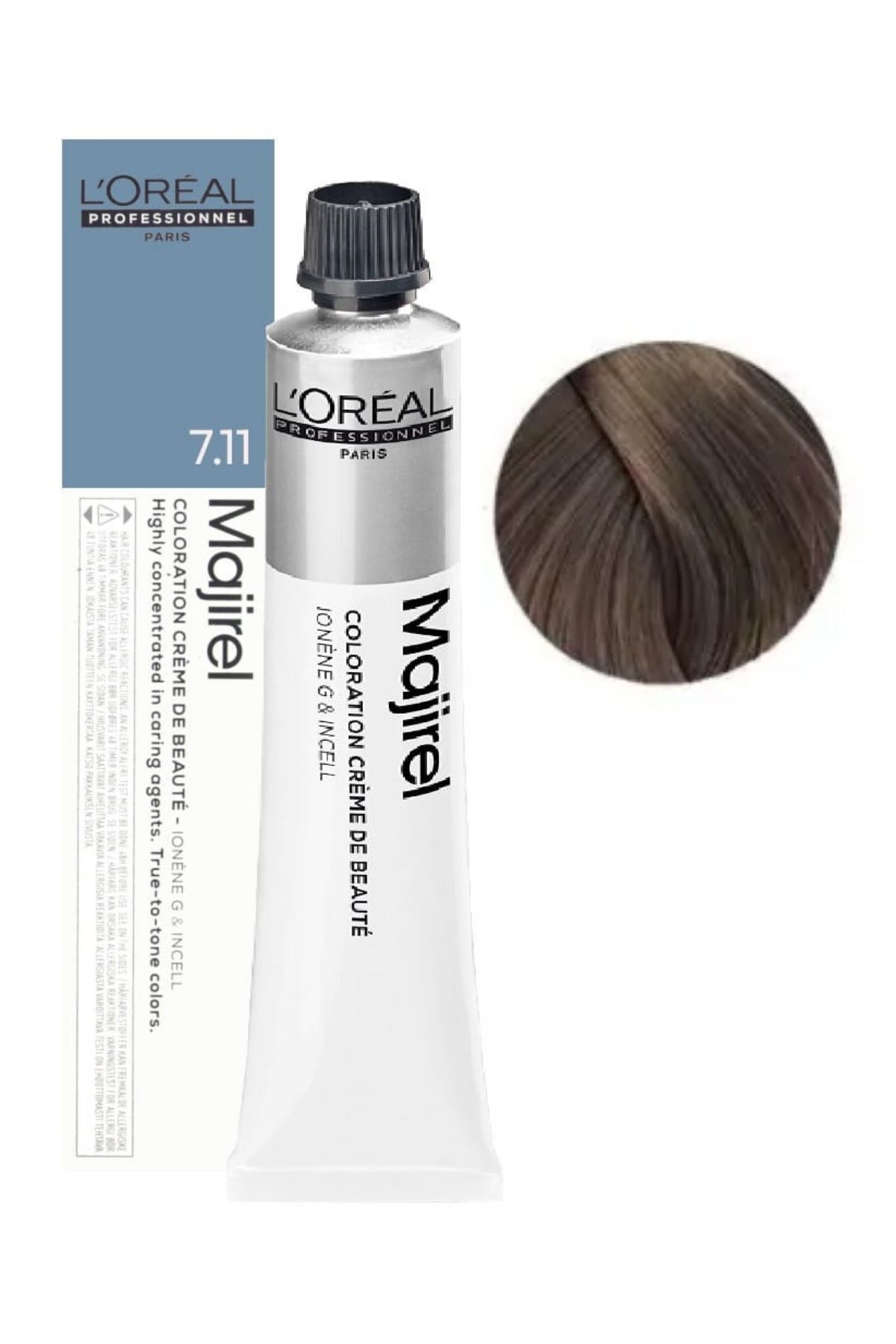L'oreal Professionnel Majirel Saç Boyası 7,11 Kumral Yoğun Küllü 60 ml - Yeni Ambalaj — قهوه‌ای 3474637282684