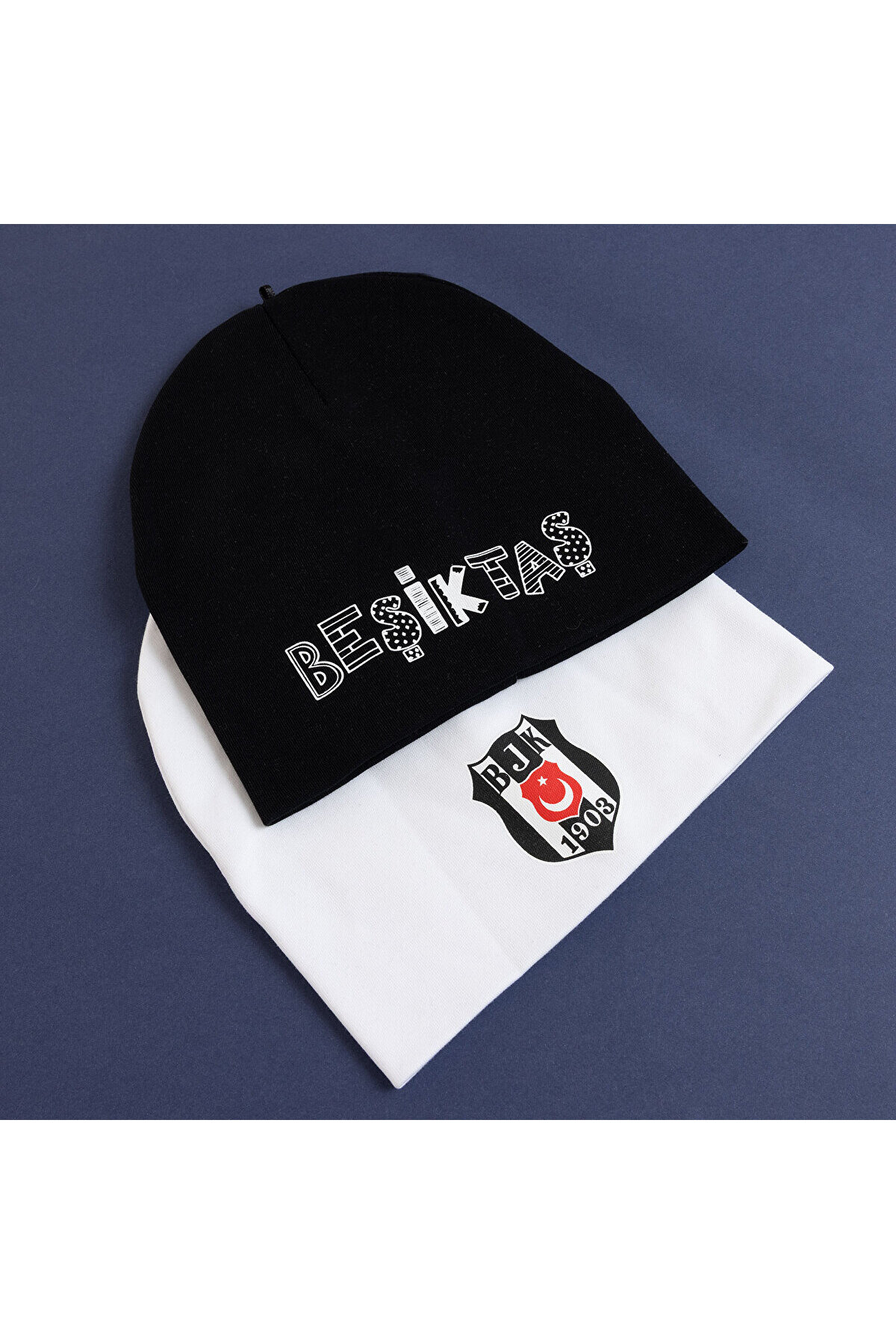 Beşiktaş Erkek Bebek 2li Örme Bere fotoğrafı 2 (önizleme)