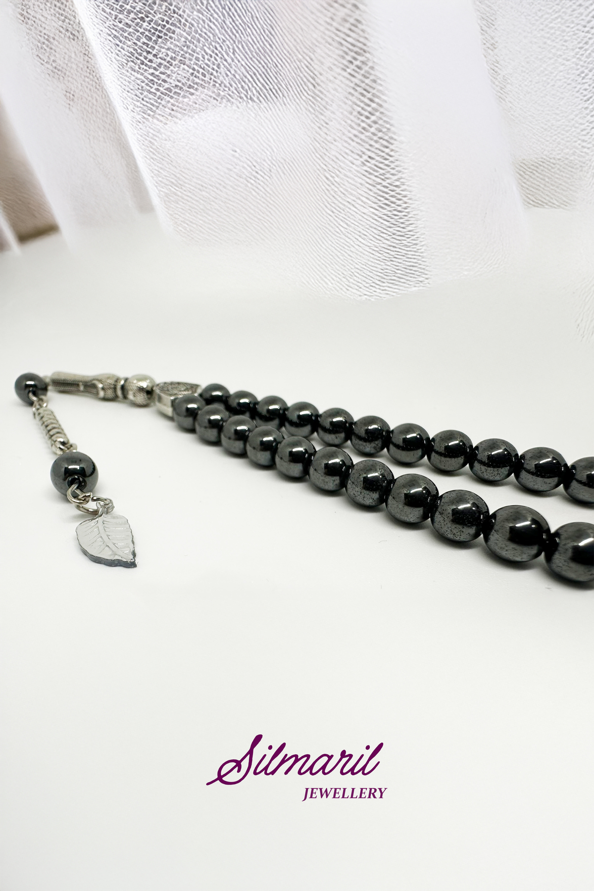 Hematit Doğal Taş Tespih Zaza ve Bileklik Setleri Babalar Sevgililer Günü Özel Hediyelik Stres Taşı — Silmaril Store — Tespih (7)