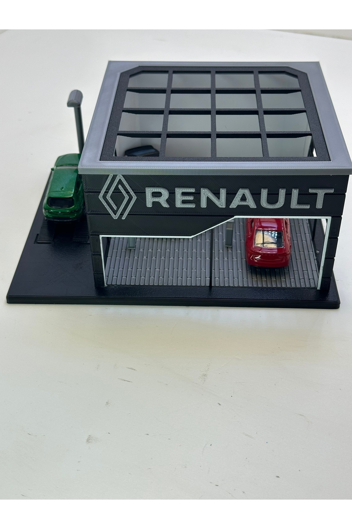 Butik 3D Baskı 1/64 Ölçekli Renault Showroom Tasarımlı Diorama
