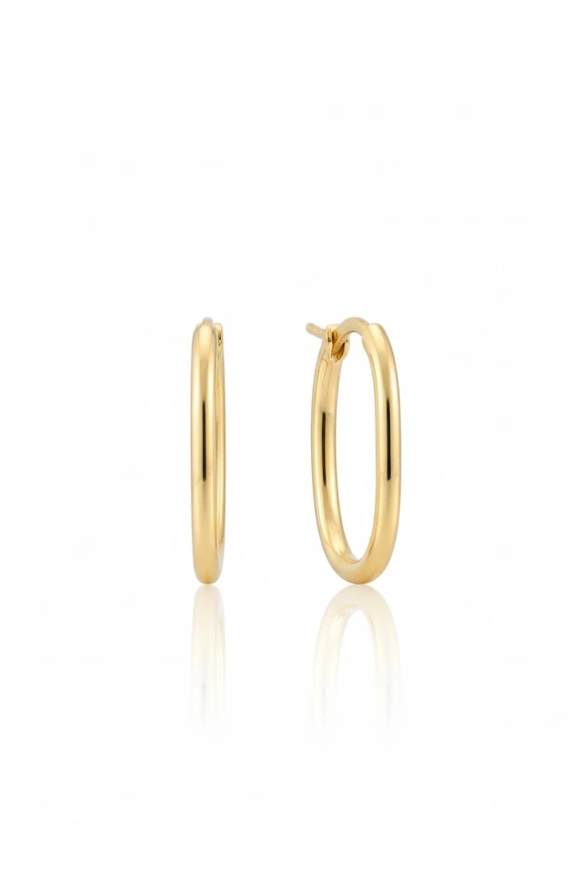 Arpaş 14 Ayar Altın Oval Halka Küpe 1101