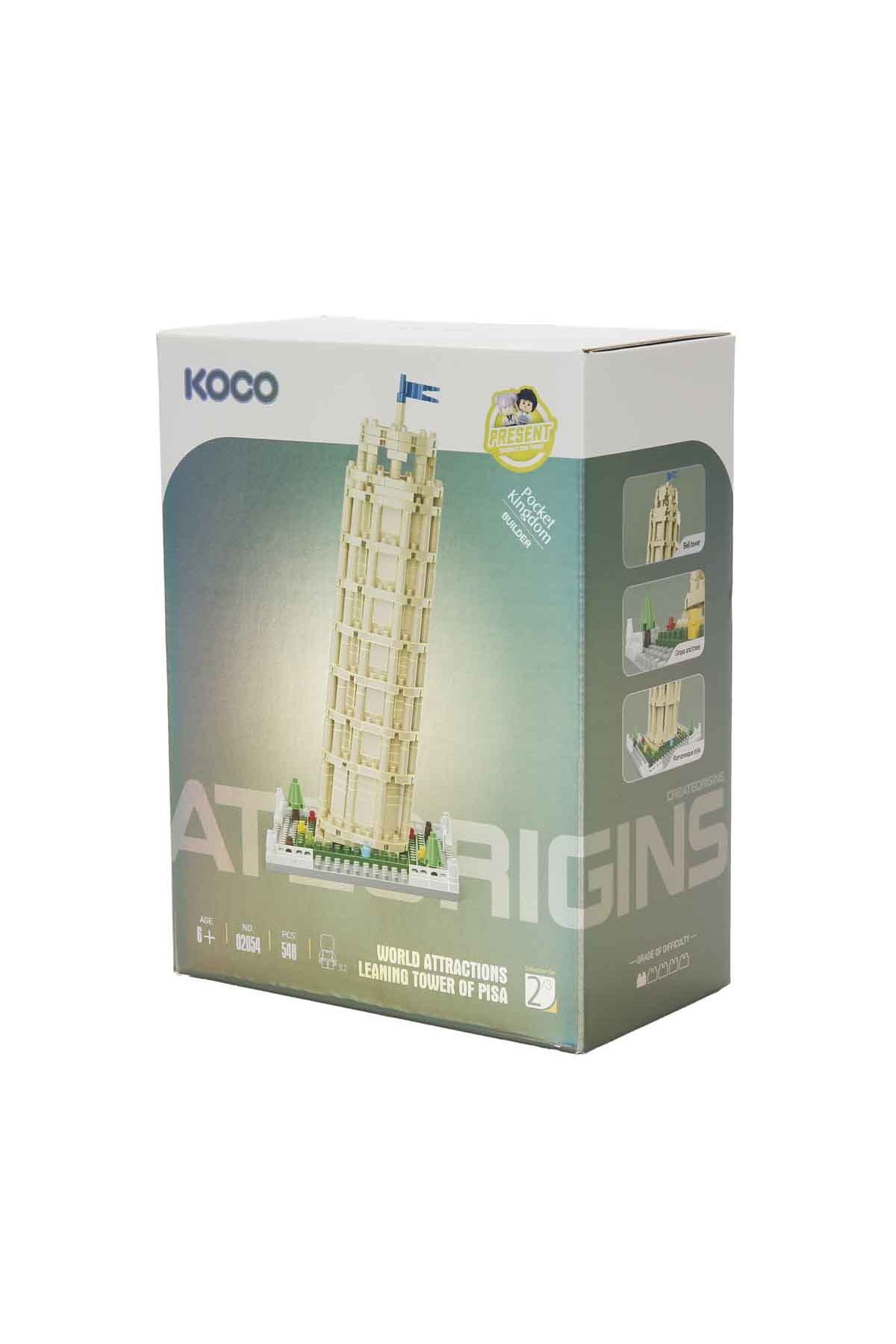 مجموعه جاذبه‌های گردشگری جهان: کیت ساخت برج کج پیزا – مدل معماری ۵۴۸ قطعه‌ای و ۲ فیگور