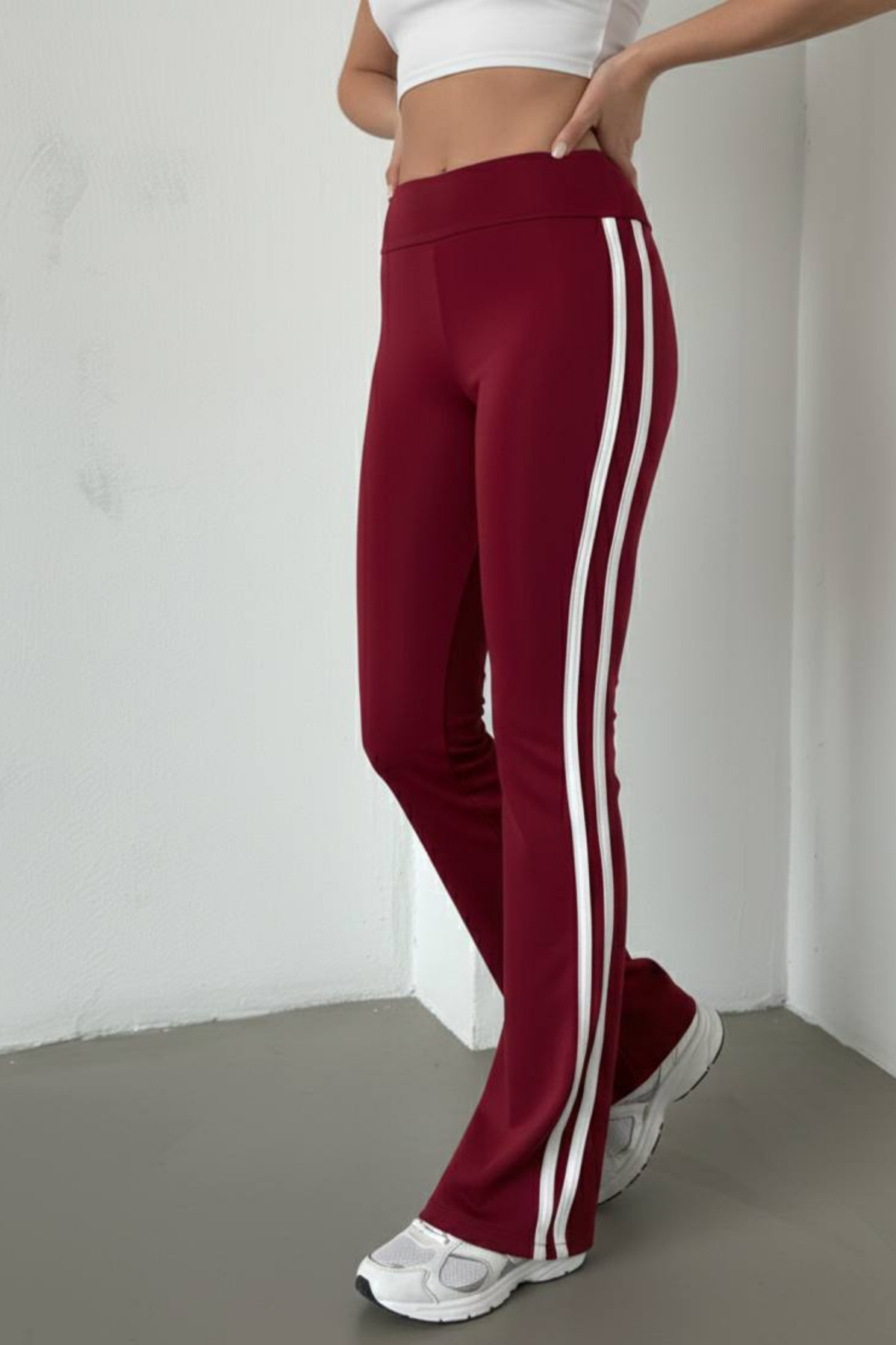 Women's High Waist Striped Leggings