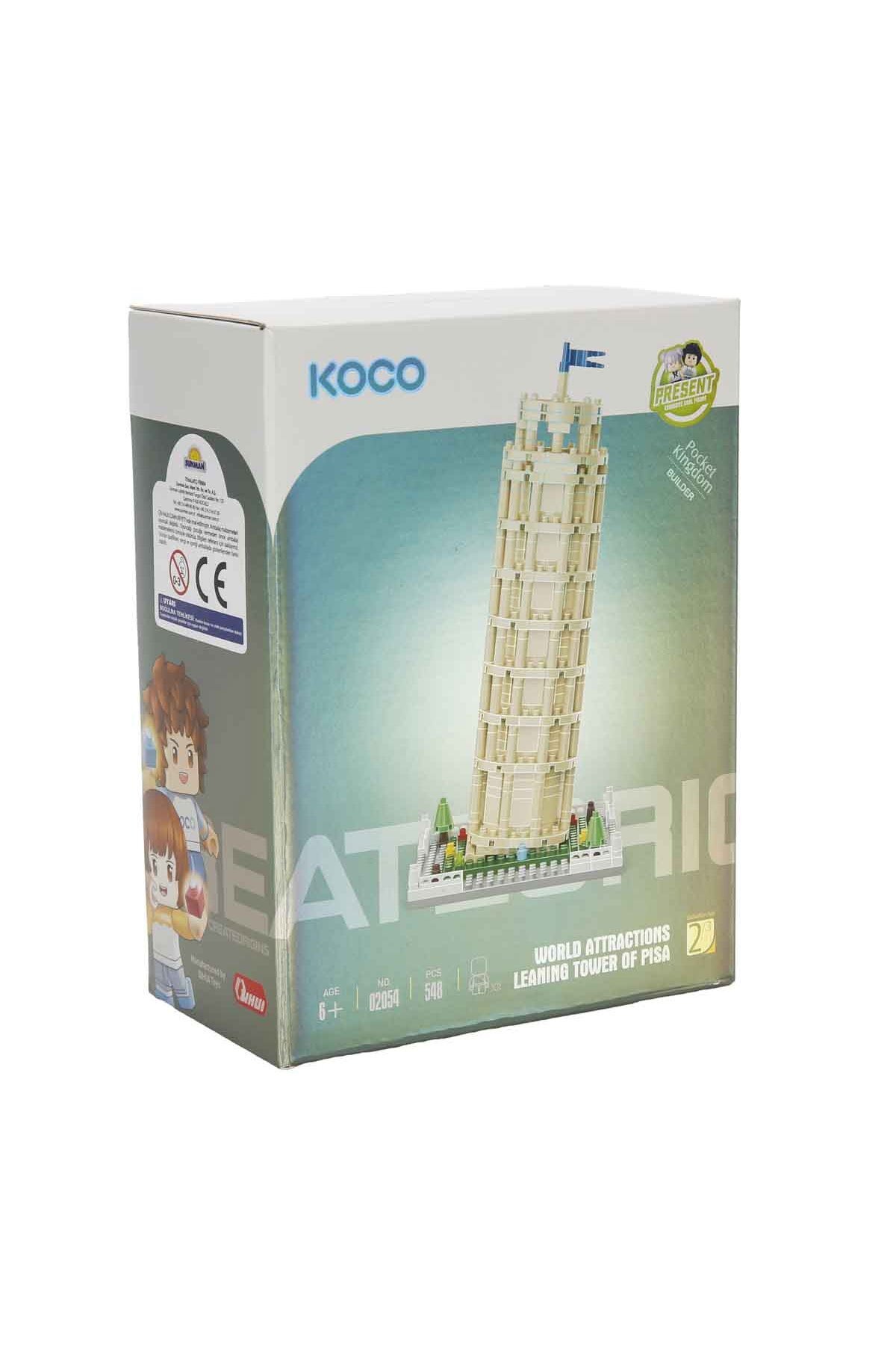 مجموعه جاذبه‌های گردشگری جهان: کیت ساخت برج کج پیزا – مدل معماری ۵۴۸ قطعه‌ای و ۲ فیگور