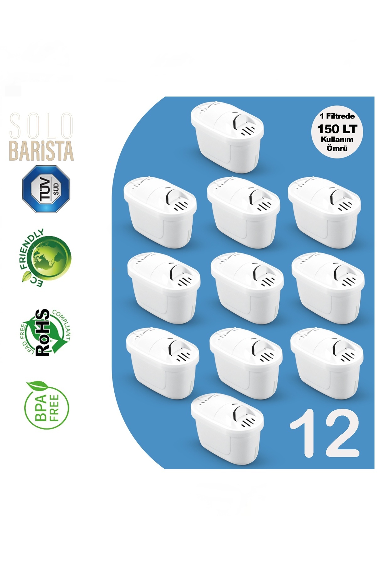 Jugg Compatible PurePro Water Purifier Pitcher Filter 12pcs
