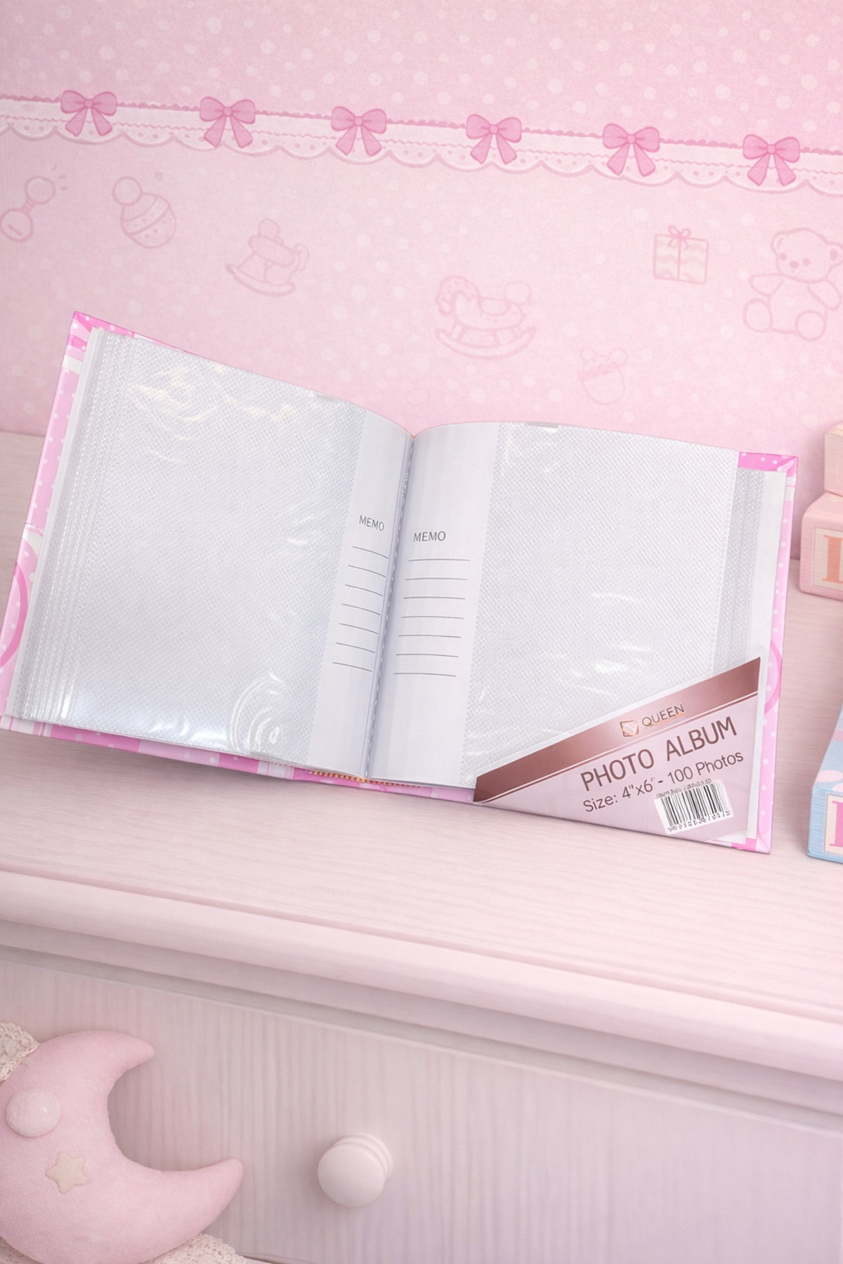 NRCN 10x15 cm Bebek Fotoğraf Albümü – Kalın Kapaklı, Kabartmalı, Değiştirilebilir Ön Fotoğraflı fotoğrafı 2 (önizleme)