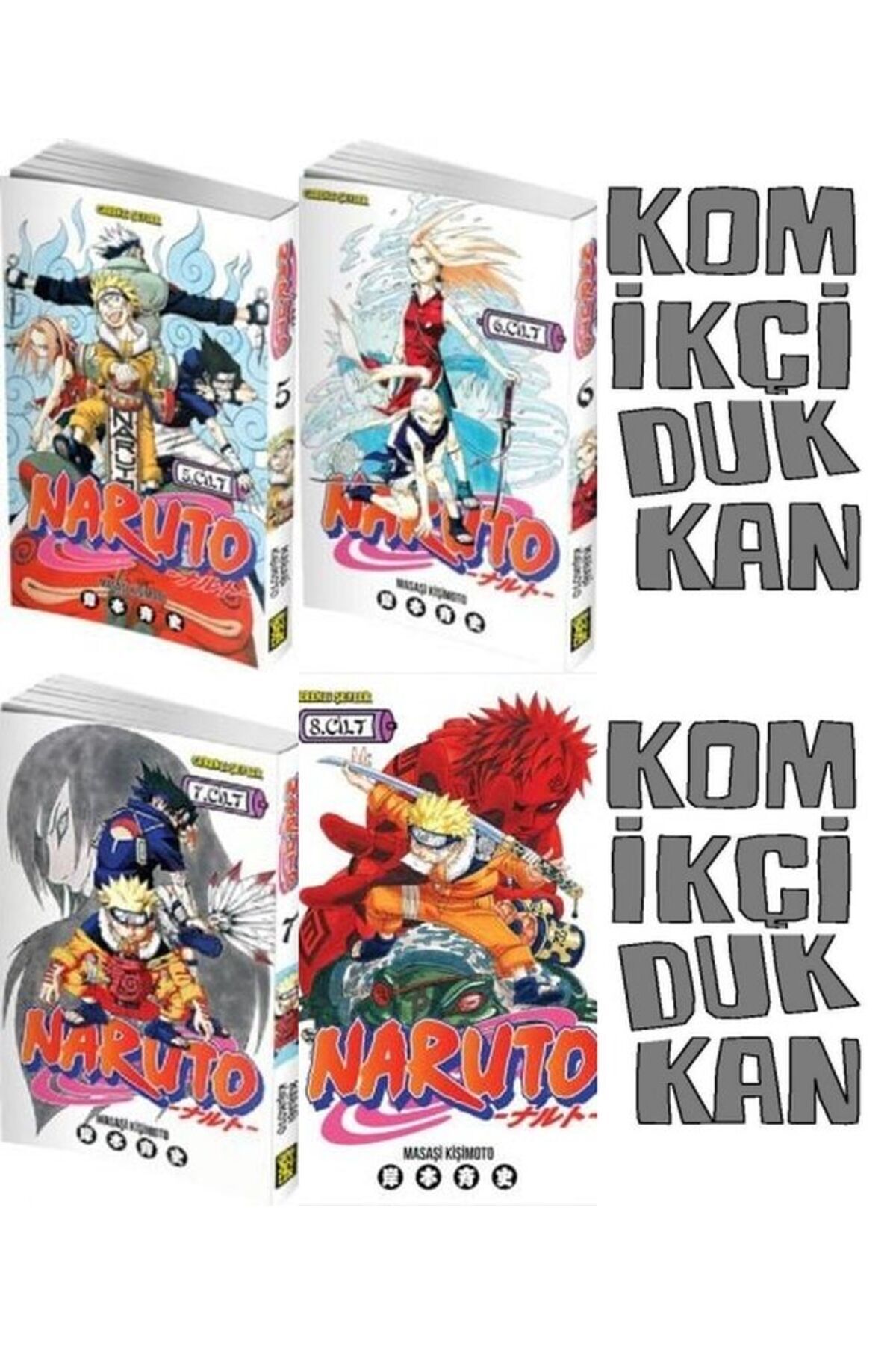 Gerekli Şeyler Yayıncılık Naruto 5-6-7-8 manga seti (4 kitap
