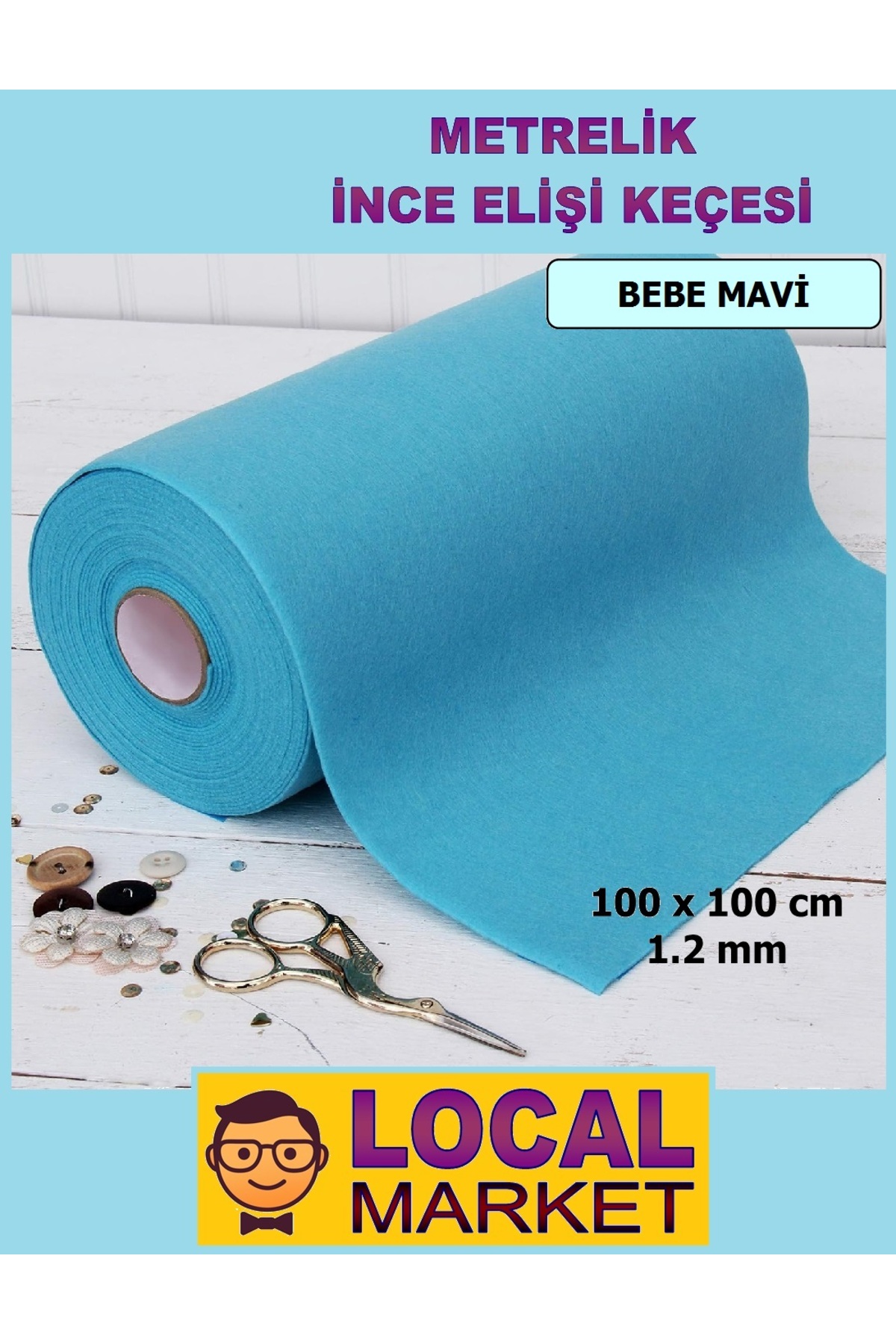 Meter Thin Felt, Craft, Event, Activity felt 100cm x 100cm (1 square meter)