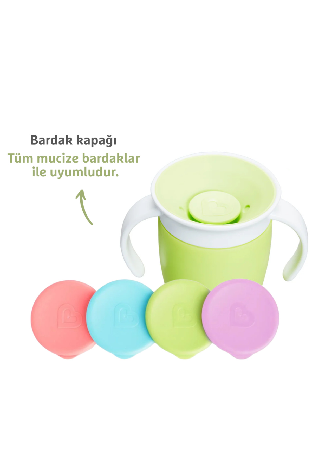 Munchkin Mucize 360° Alıştırma Bardağı, 6ay+, 207ml, Yeşil Bardak Kapağı İle Birlikte fotoğrafı 2 (önizleme)