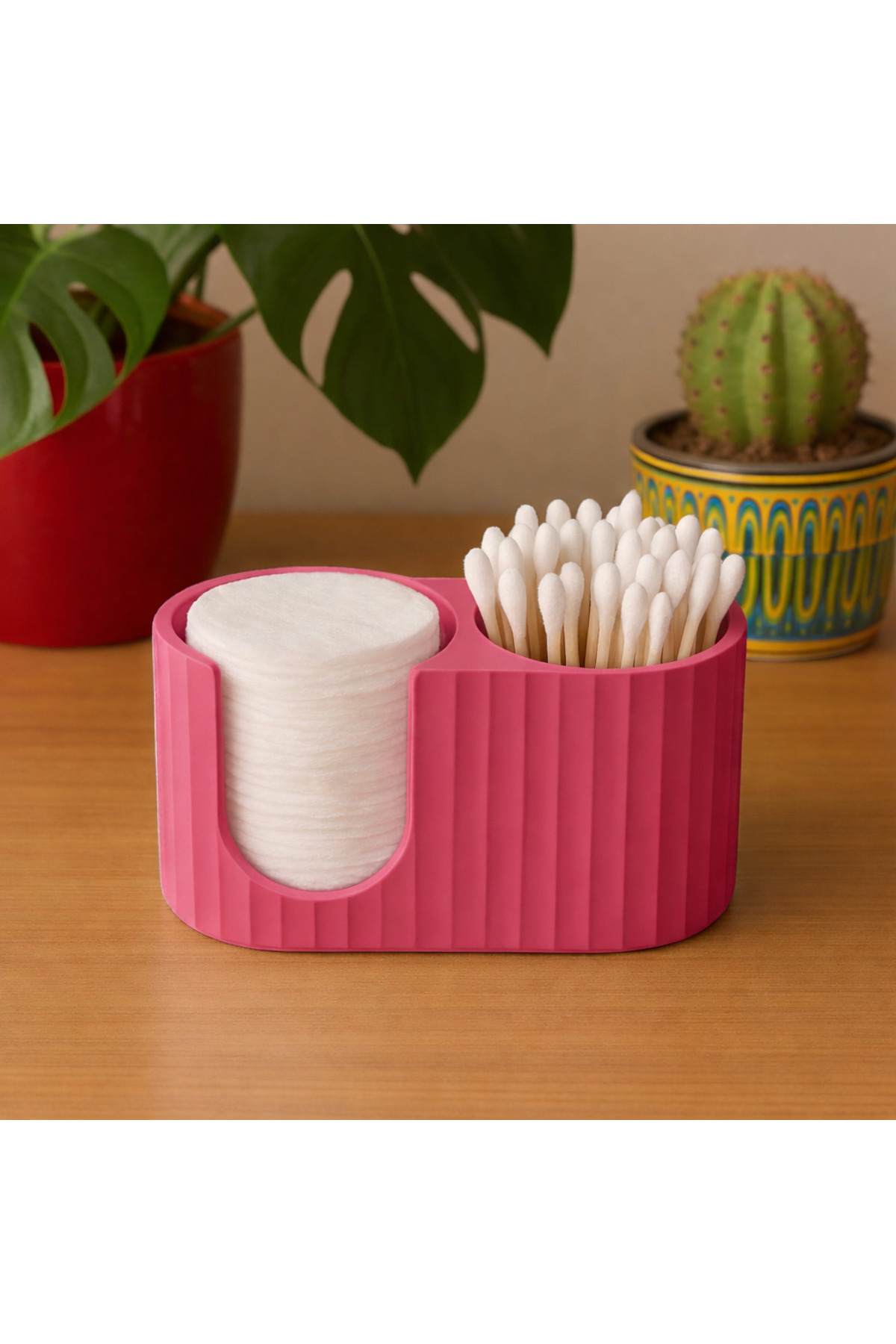 Makeup Removal Cotton & Ear Stick Organizer & Disc Cotton Holder & Ear Stick Holder