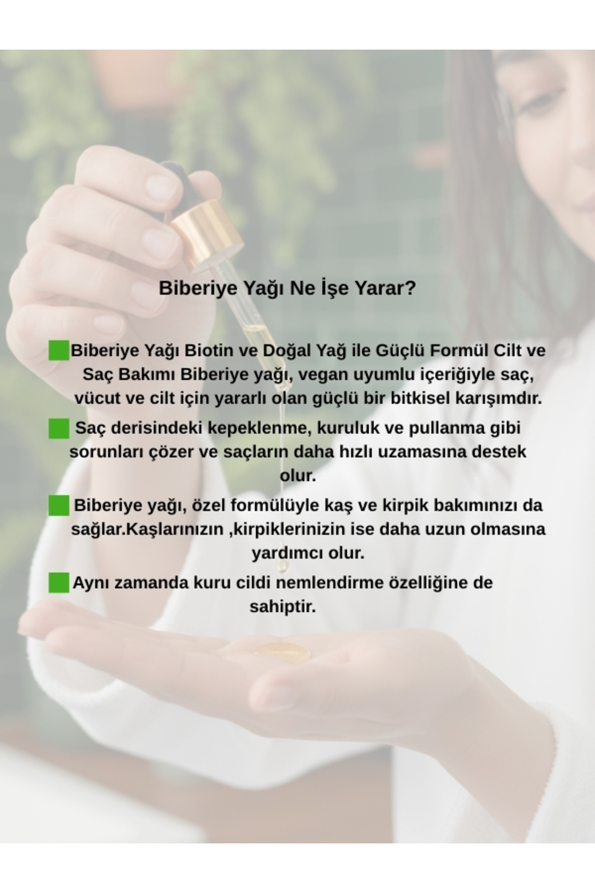 Biberiye Yağı Complexi Saç Dökülmesi ve Yıpranmış Saçlar için Hızlı Saç Uzatan Biotinli Saç Bakımı — TYCFD456CB5205FC474884F00 — تصویر 3 از 3