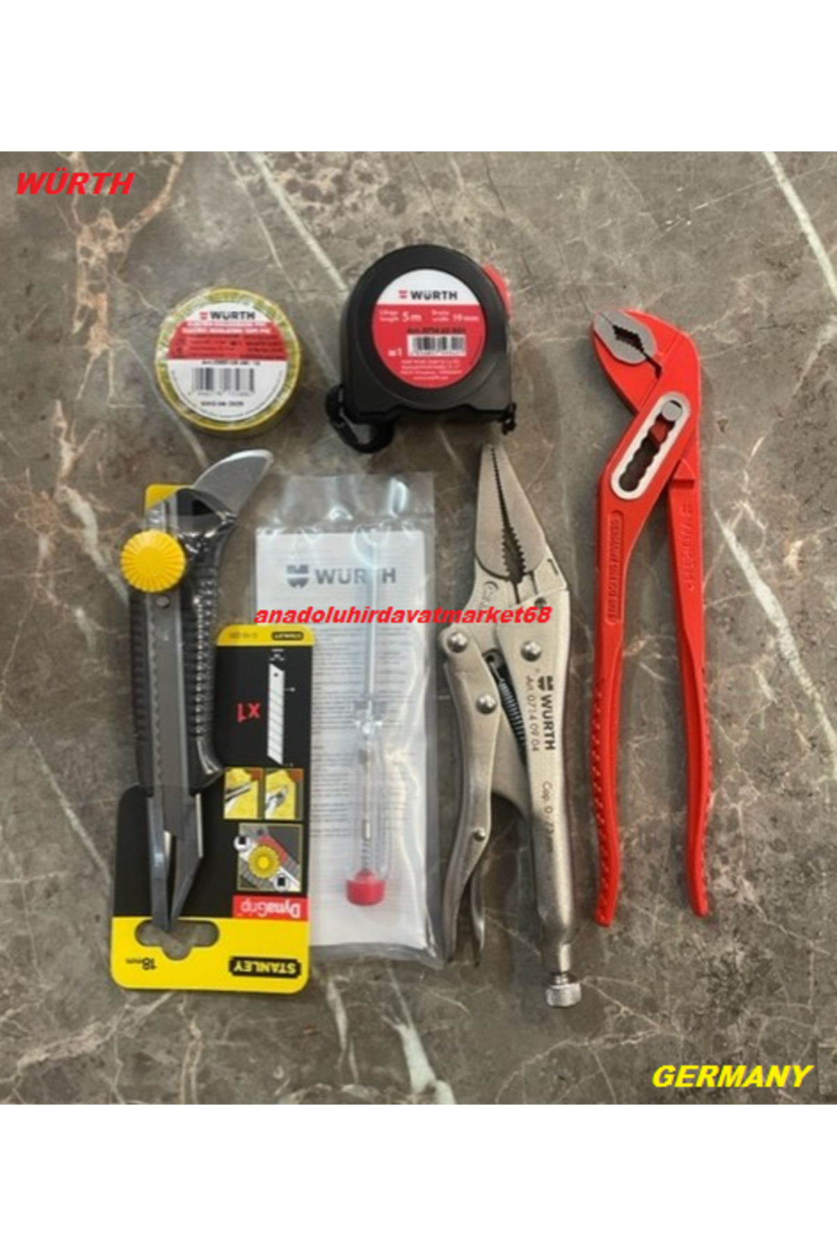 Würth KARGABURUN PENSE AYARLI PENSE 5METRE STANLY MAKET TORNAVİDA