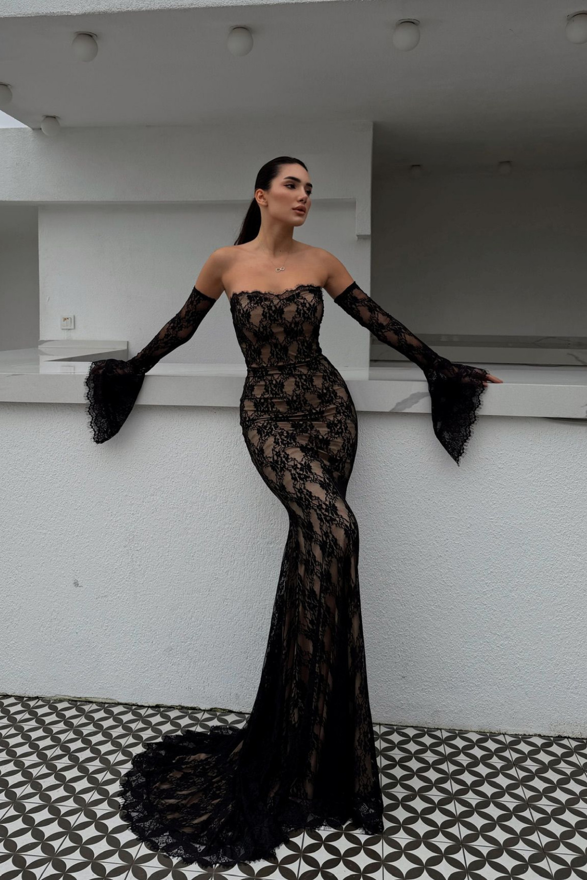black guipure lace daphne dress Daphne Dress - Black