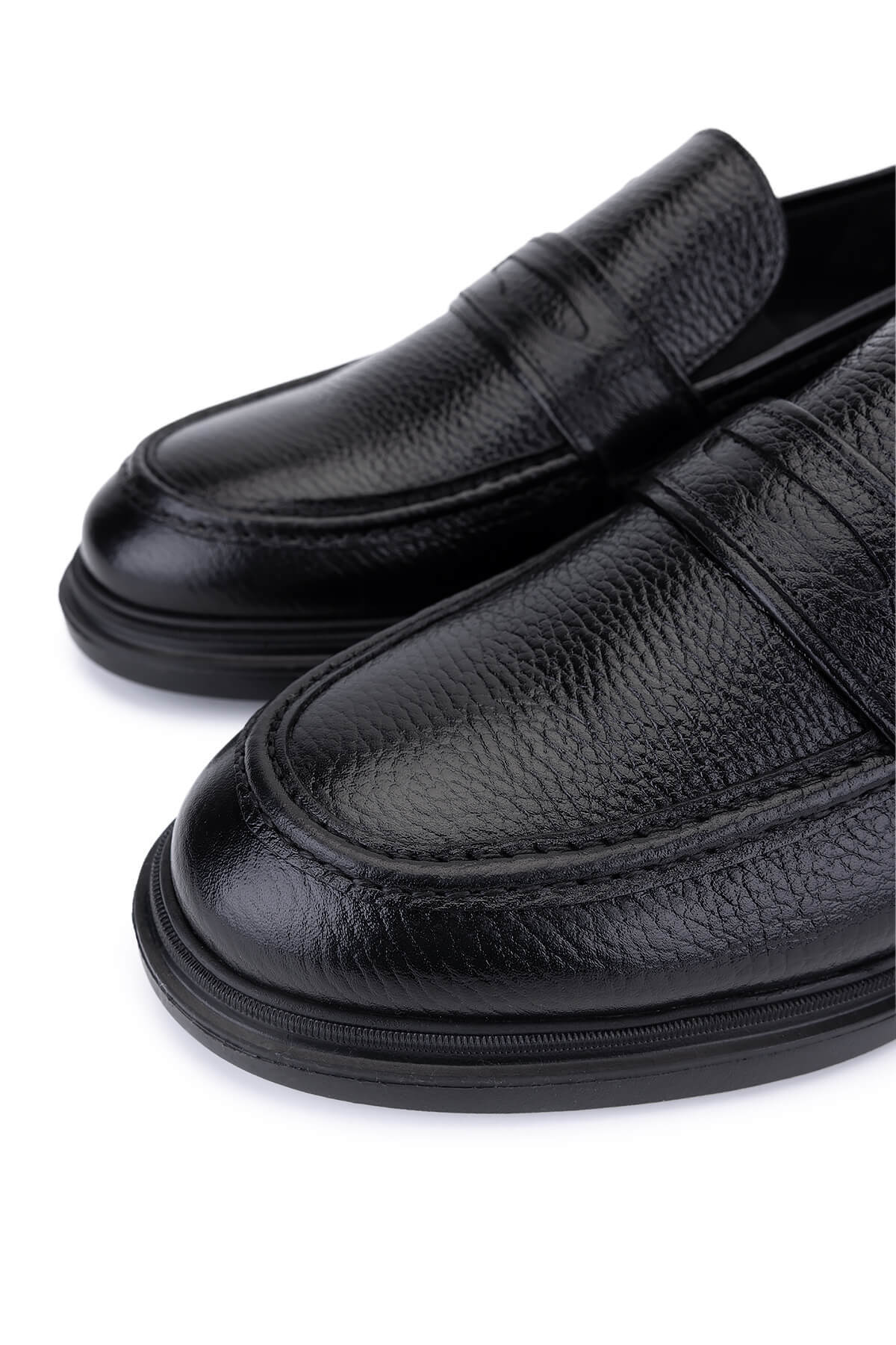 Tamer Tanca  Erkek Hakiki Deri Siyah Klasik Ayakkabı - Görsel 3