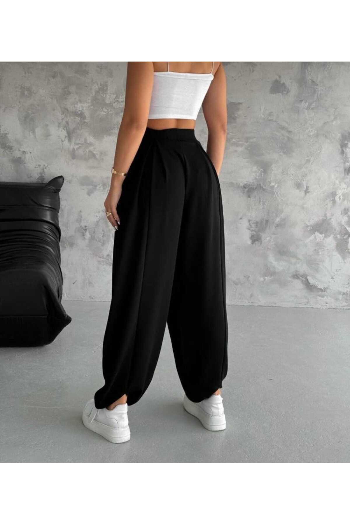 MODA  MODAL KUMAŞ YUMUŞAK DOKU ŞALVAR PANTOLON - Görsel 2