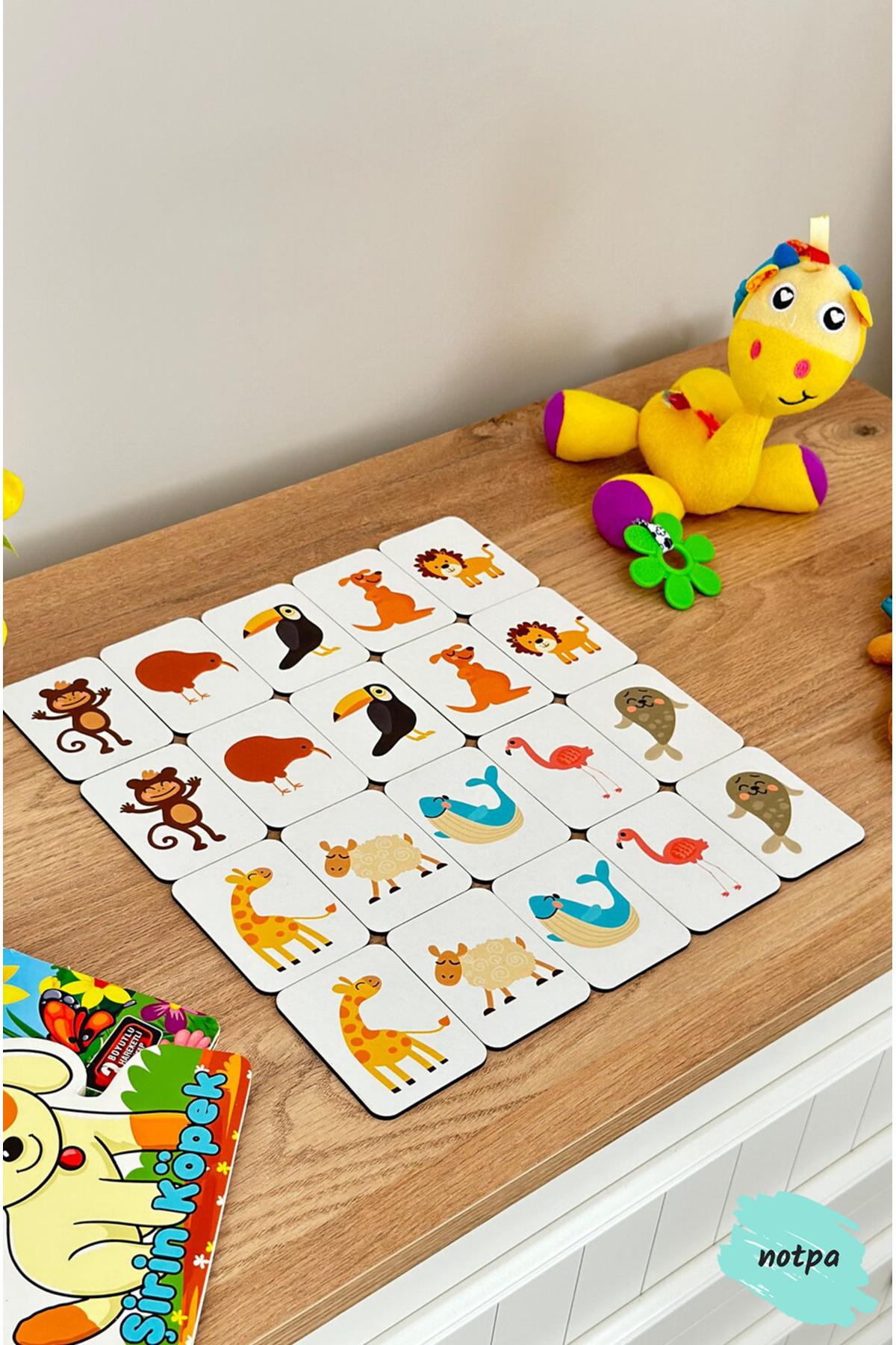 kutuTR 3’lü Set Zeka Eşleştirme Oyunu – 56 Adet Ahşap Kart – Renk, Sayı Ve Hayvan Set 3 fotoğrafı 5 (önizleme)