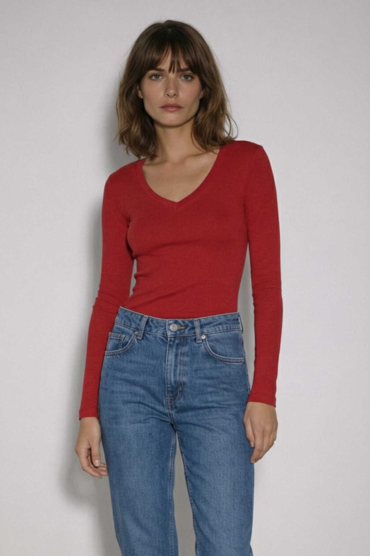 BABOKAH  x Ngulincetin V Yaka Uzun Kol Üst - Görsel 2