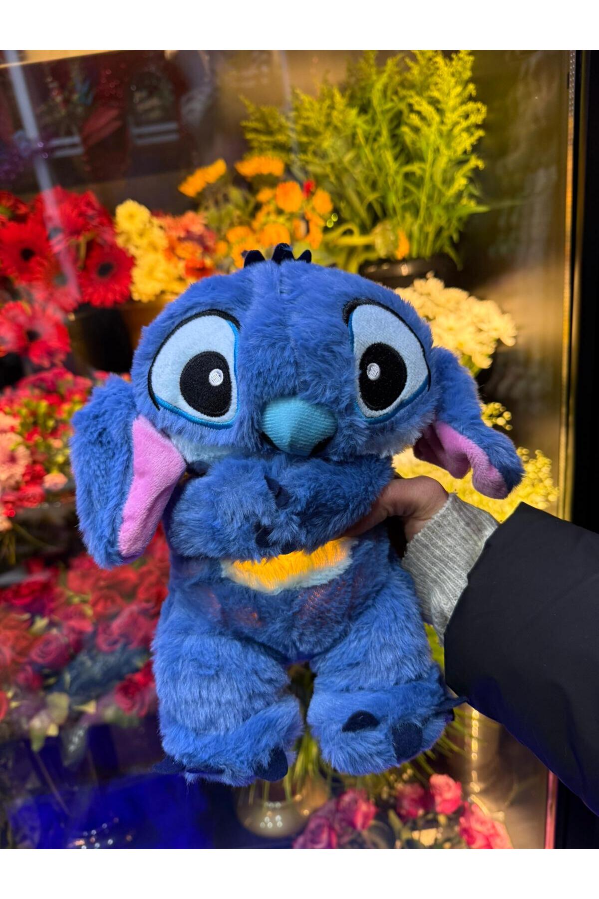 zera çiçekçilik Nefes Alan Stitch Peluş - Uyku Arkadaşı Işıklı ve