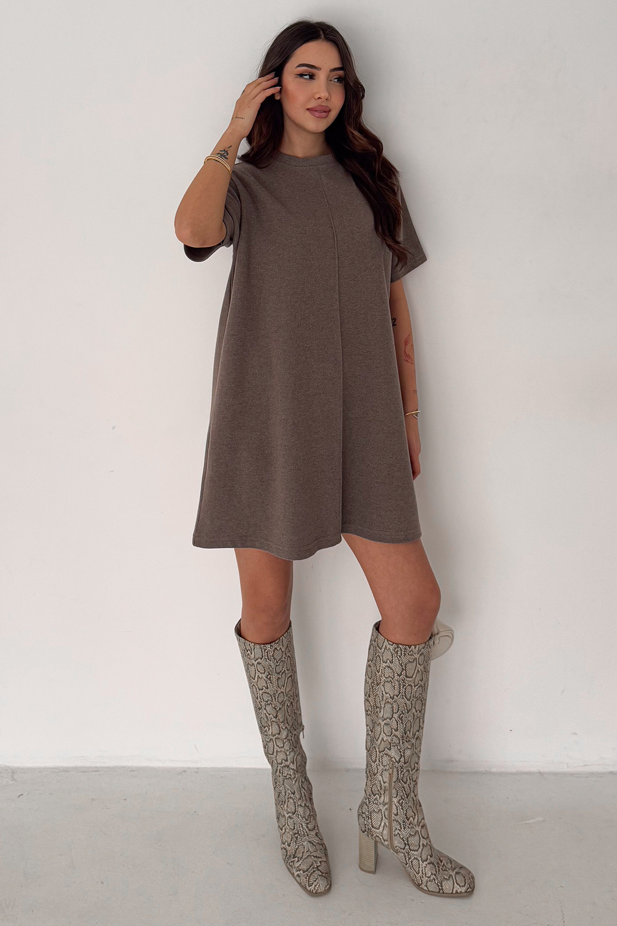 Noa&Noa Ženska ležerna kroj kratka haljina – mekana linija