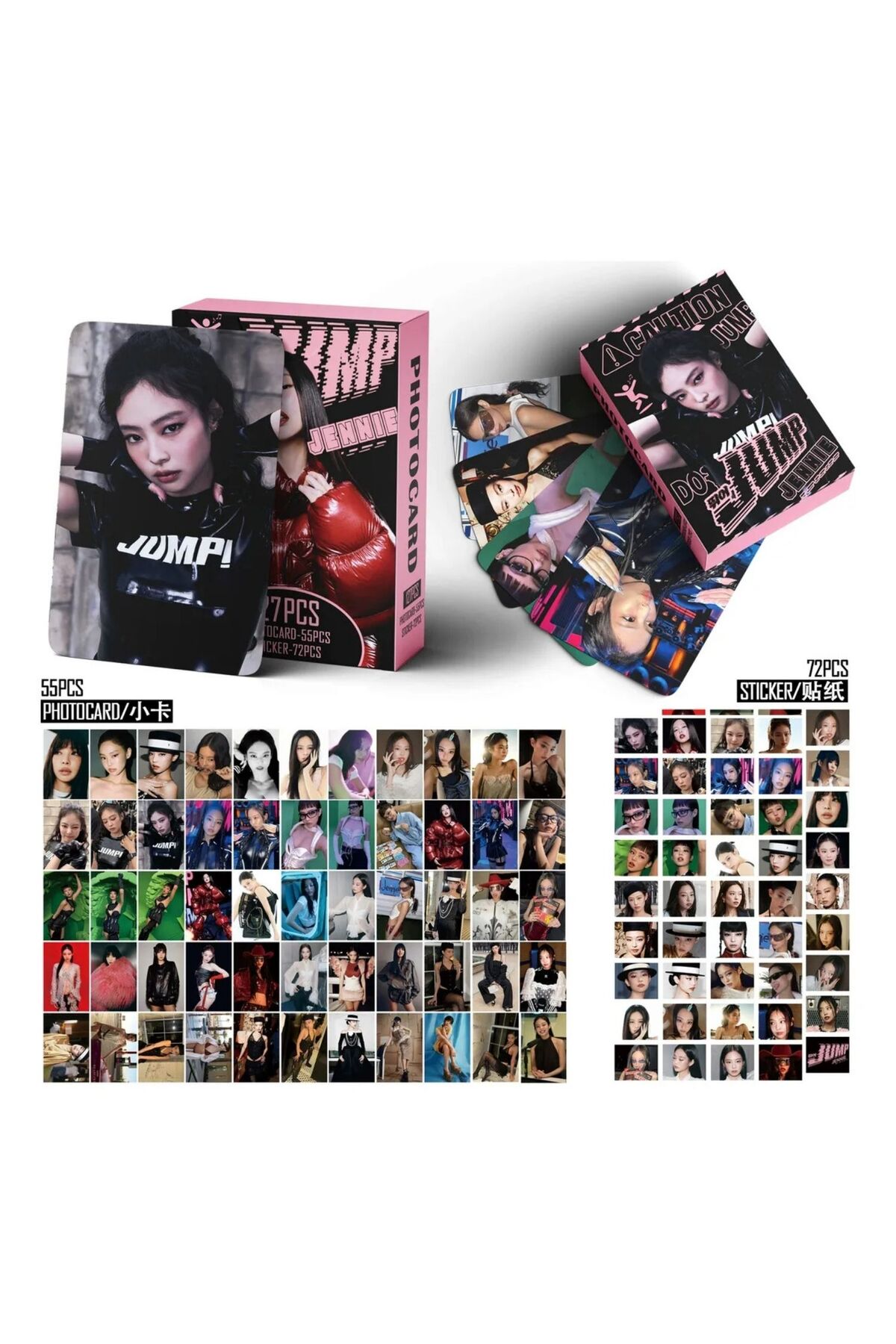 Kpop Dünyasi BLACKPINK Jennie '' JUMP '' Çift Yön Baskılı Lomo