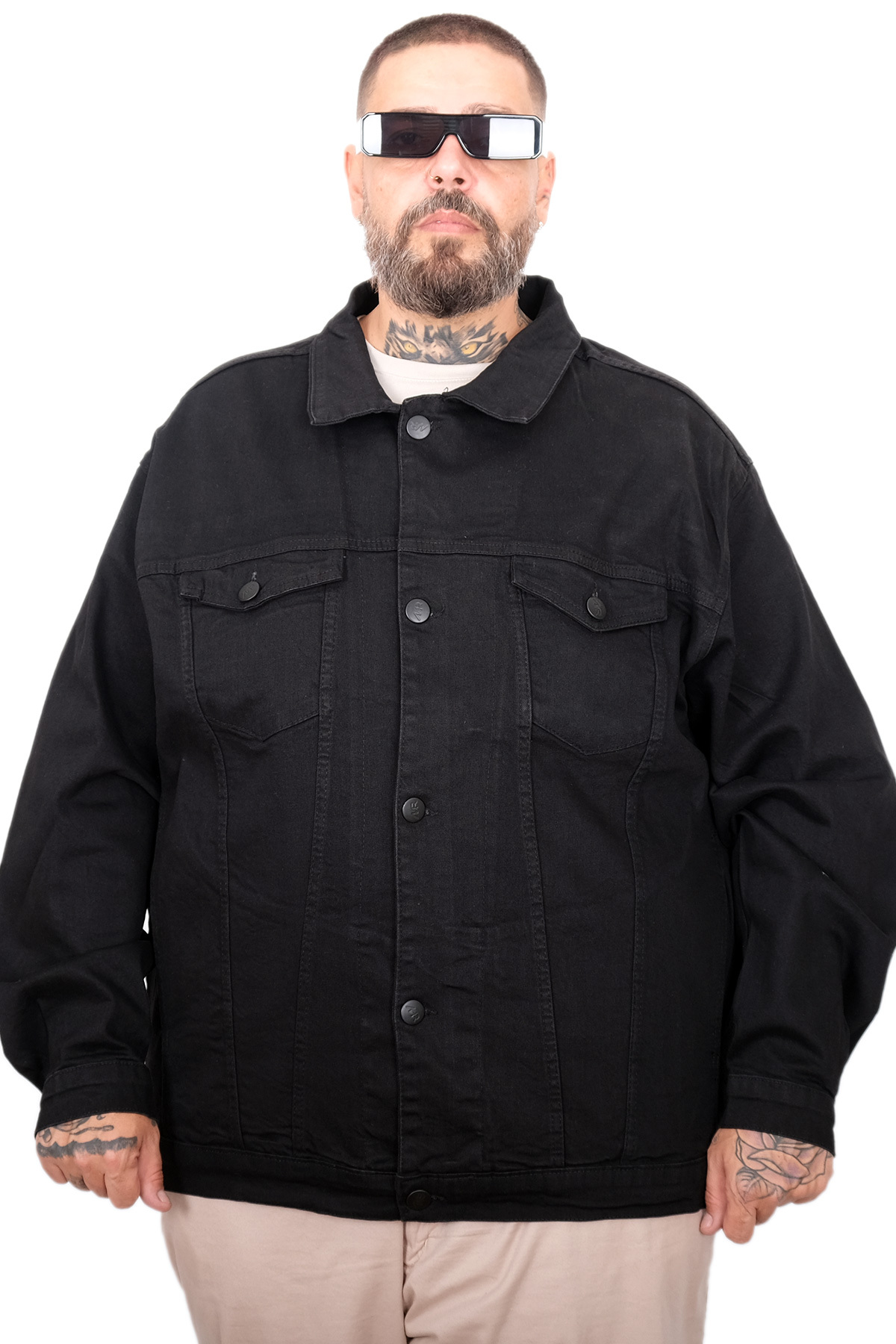 ModeXL Mode XL Büyük Beden Kot Mont 22800 b.black