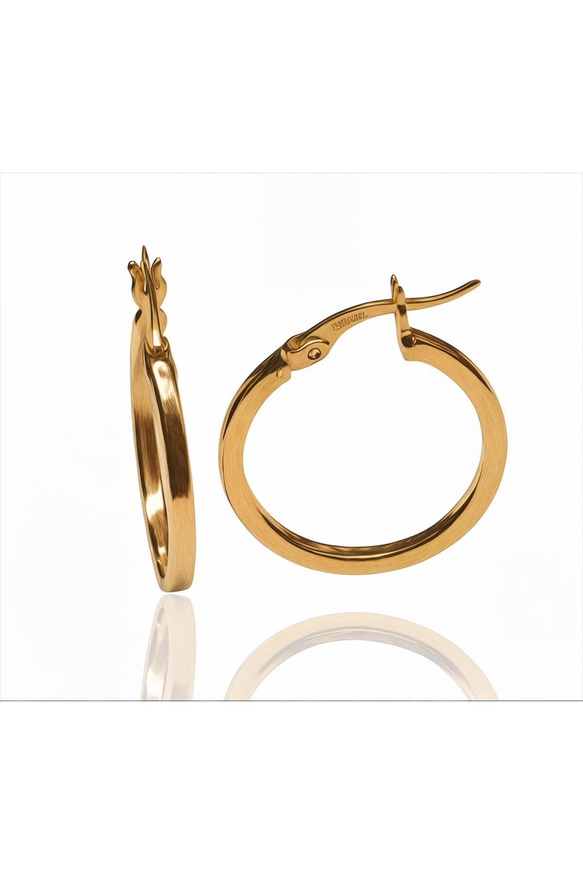 Hakan Güler Kuyumculuk Altın Düz Kesim Halka Küpe