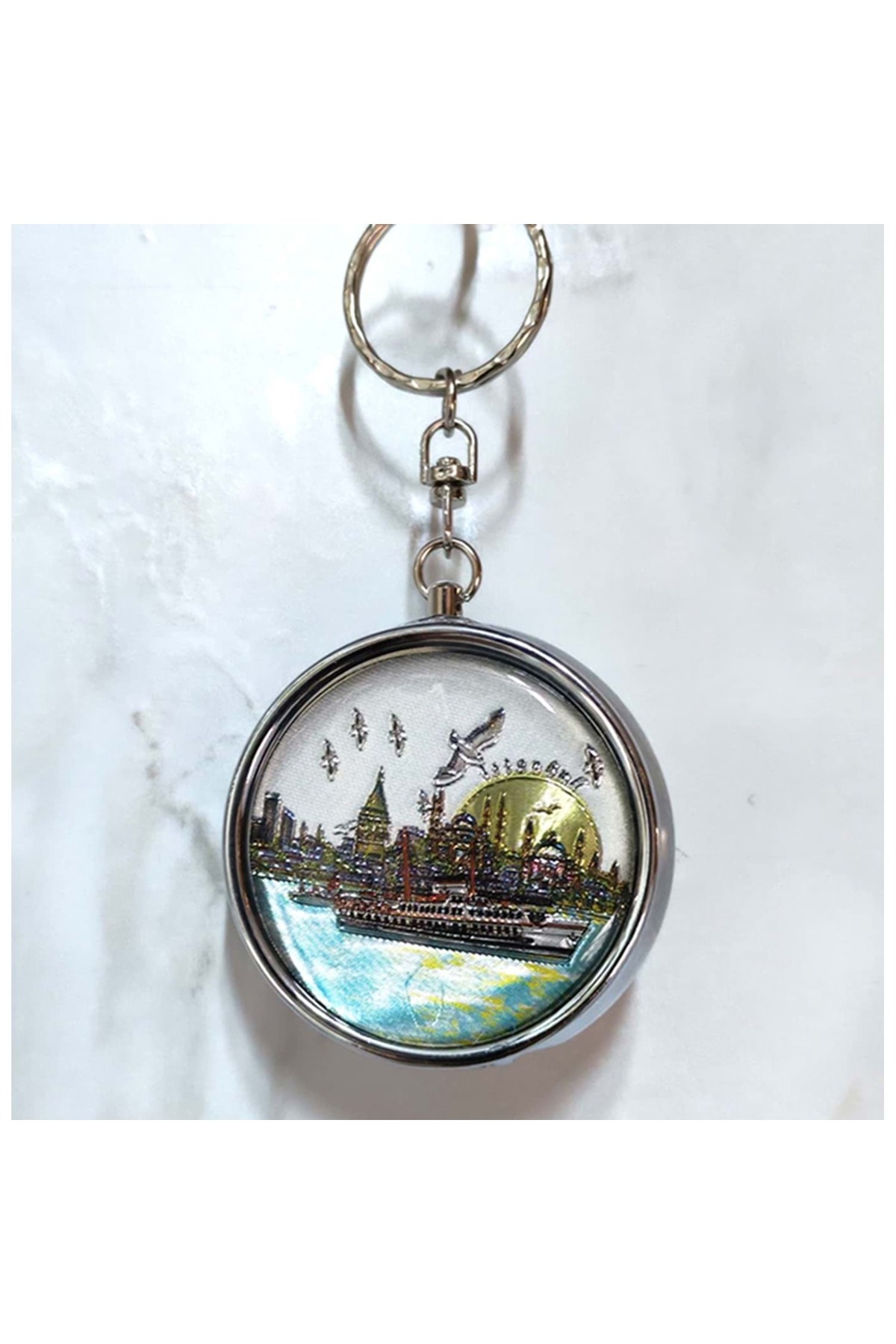 Store İstanbul Temalı Cep Küllüğü Anahtarlık 5x5 cm | Taşınabilir Mini Küllük