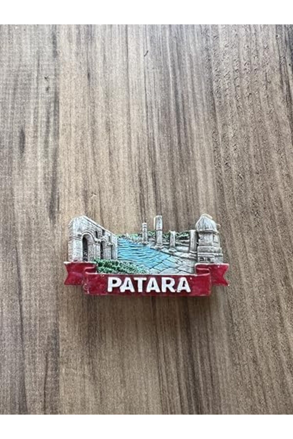 BRF BFSX Pharus Patara Dekoratif Mıknatıs, Antik Şehir Temalı, Metal Malzeme, Kırmızı ve Mavi Renkli, iç