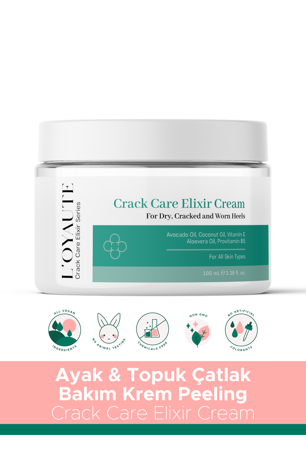 L'OYAUTE Ayak Ve Topuk Çatlak Kremi, Ayak Bakımı, Ayak Kokusu Ve Topuk 100ml — LTCK2501