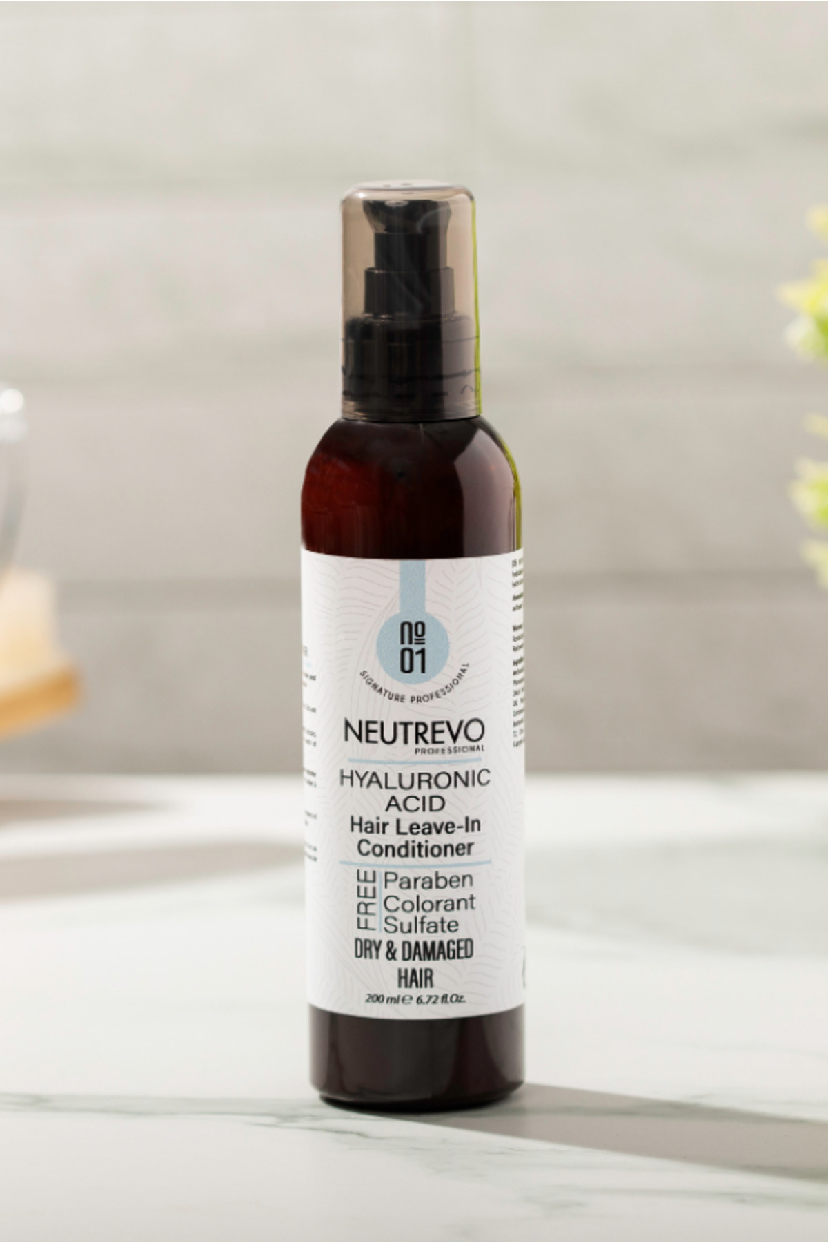 No:1 Hyaluronic Acid Serisi Nem Ve Dolgunluk Veren Durulanmayan Saç Bakım Kremi 200 ML — NeutrevoNo1L — تصویر 2 از 3