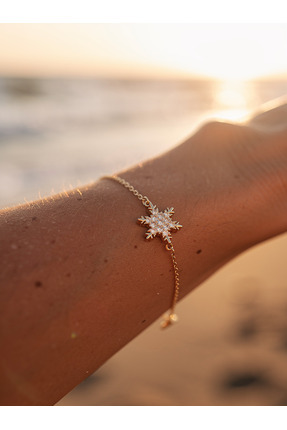 ayoljewelry Kar Tanesi Gold Bileklik