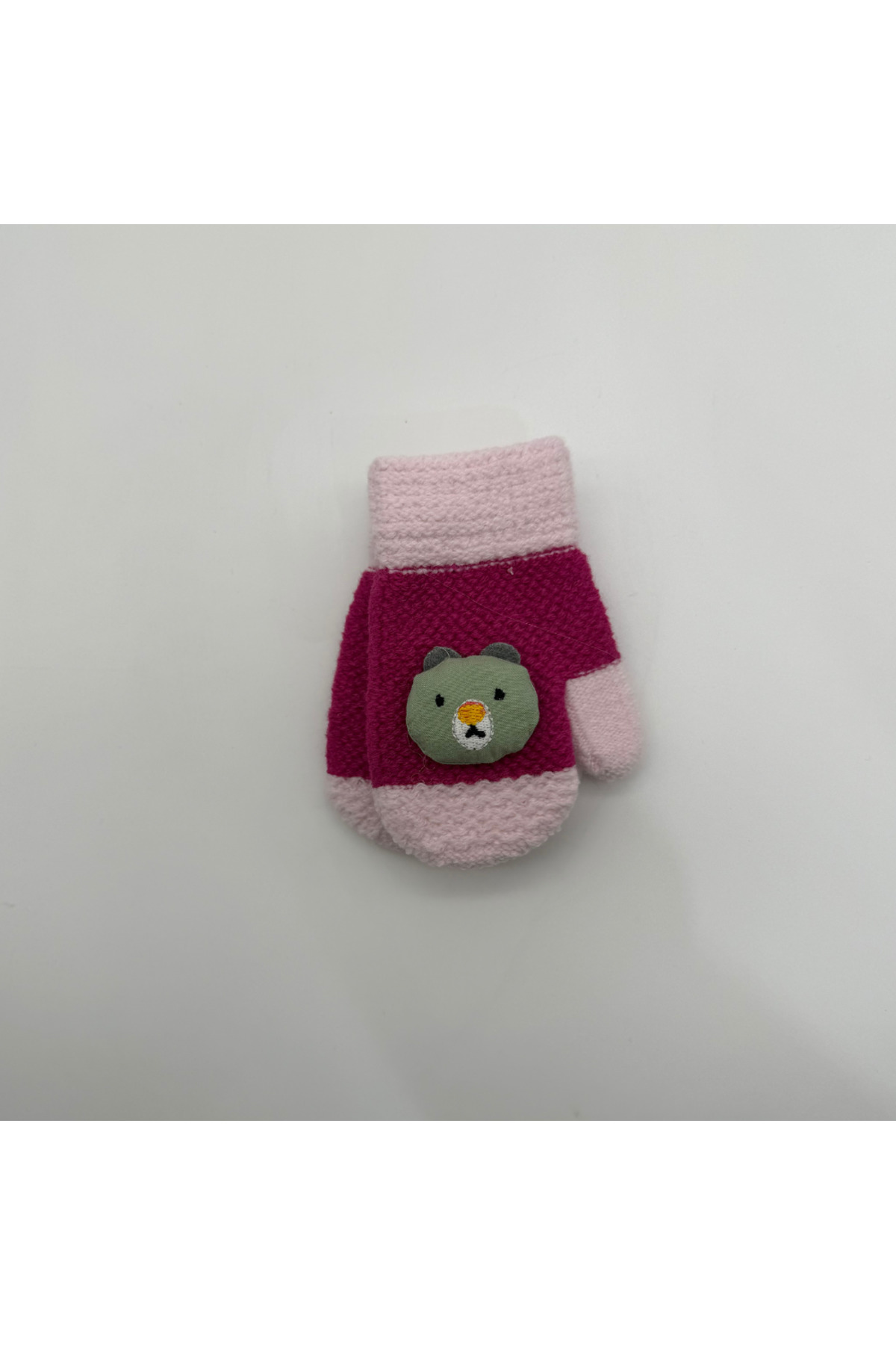 Ma.re accessories Bebek Pembe–Fuşya Triko Hayvan Figürlü Parmaksız Eldiven – 1–3 Yaş fotoğrafı 2 (önizleme)