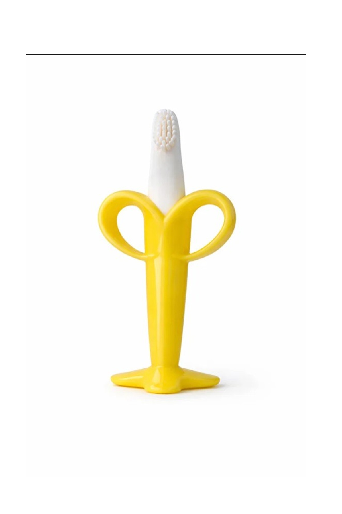 İndirimKap Muz Şekilli Diş Kaşıyıcı Ve Diş Fırçası Bebekler İçin Önleyici Ayaklı Diş Kaşıyıcı fotoğrafı 3 (önizleme)