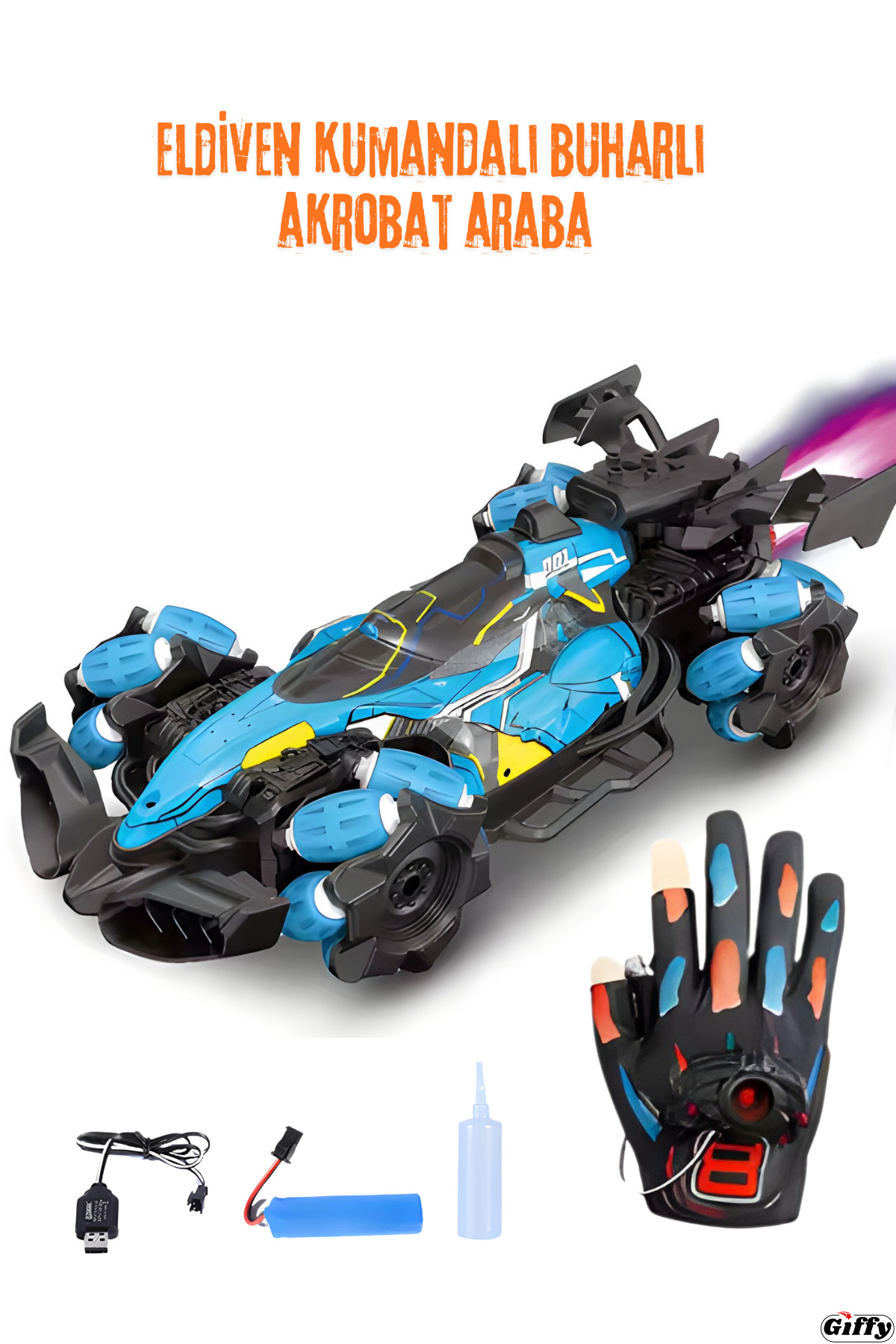 giffy Oyuncak Uzaktan Eldiven Kumandalı Formula 1 Akrobat Araba