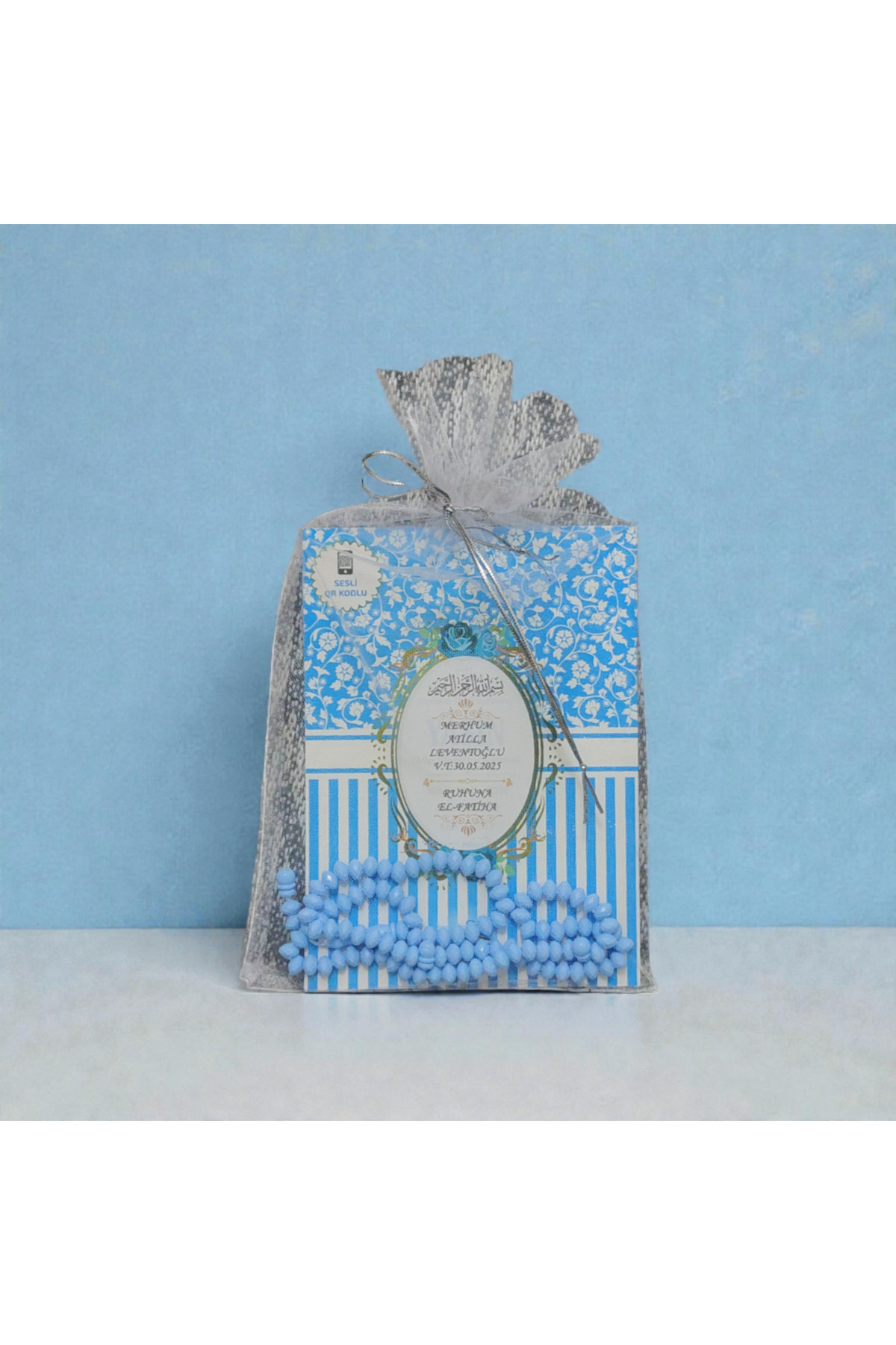 luxurianthome Yasin Cüzü Kitabı Tül Keseli 12'li Karışık Renk Tespihli Sesli Dinleme Doğum Mevlüt Hediyeliği fotoğrafı 3 (önizleme)