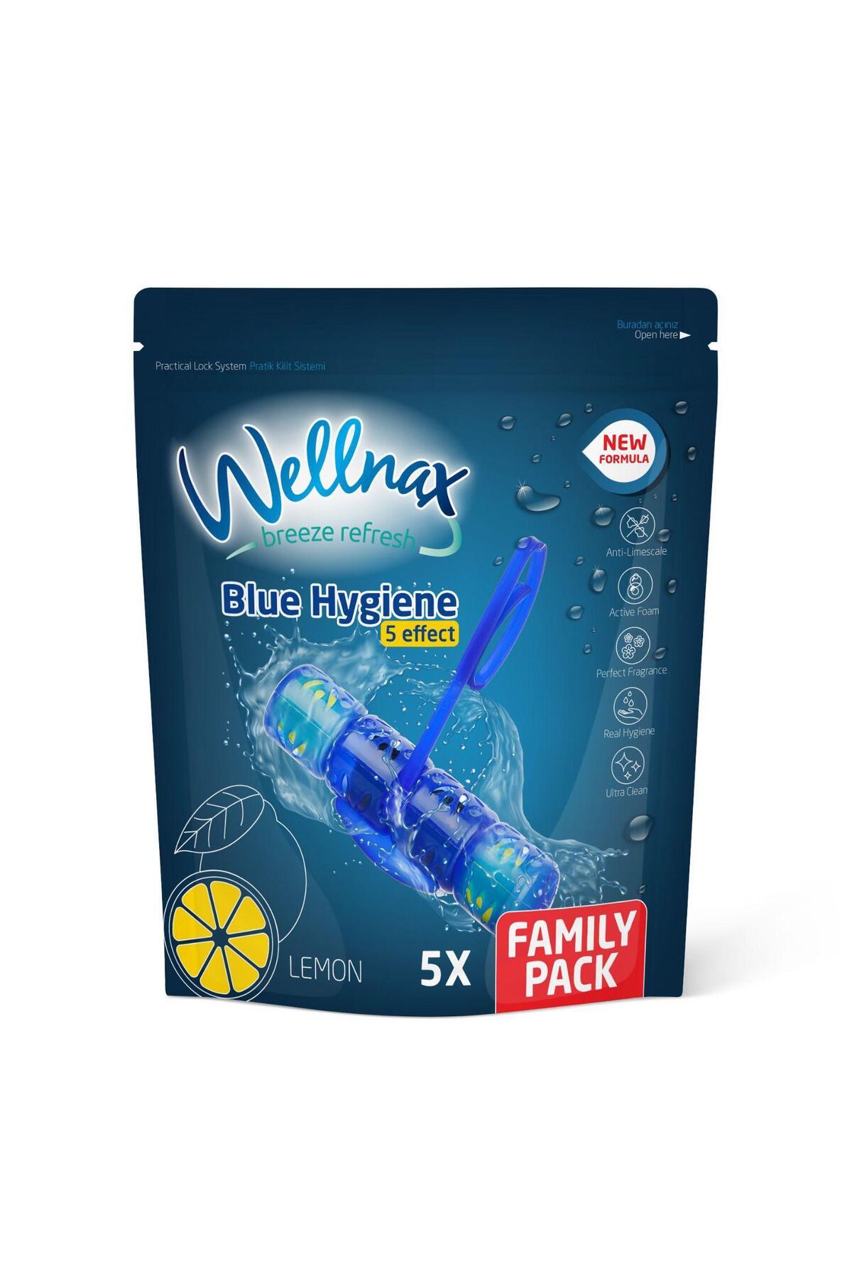 Wellnax breeze refresh MAVİ SU WC Blok 5'li Tuvalet Bloğu ULTRA